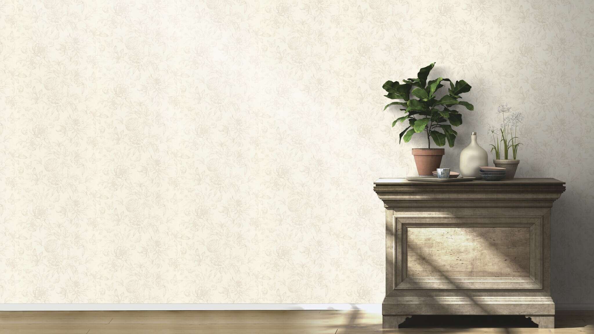 10-793932 Raumsituationen 3 Non-woven wallpaper in white Selection vinyl/non-woven 793932