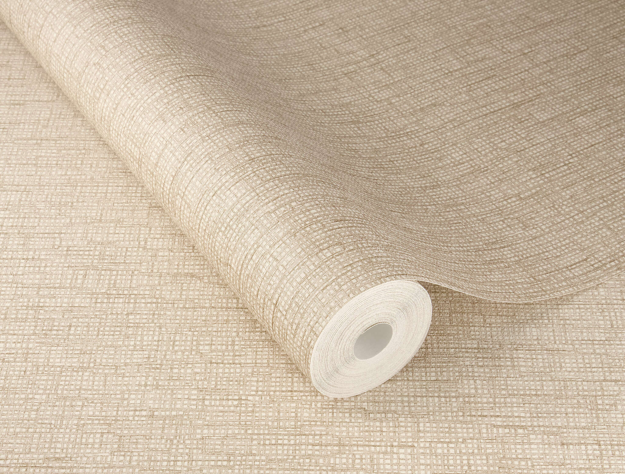 10-435443 Detailaufnahmen 1 Non-woven wallpaper with fabric-effect design in cream and silver - Noble Zen Shibori 435443