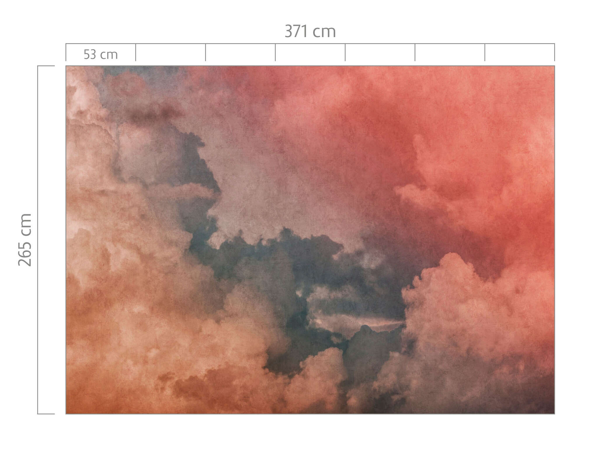 10-363173 Bildauschnitt 1 magicwalls Fototapete mit Wolken in Rot 363173