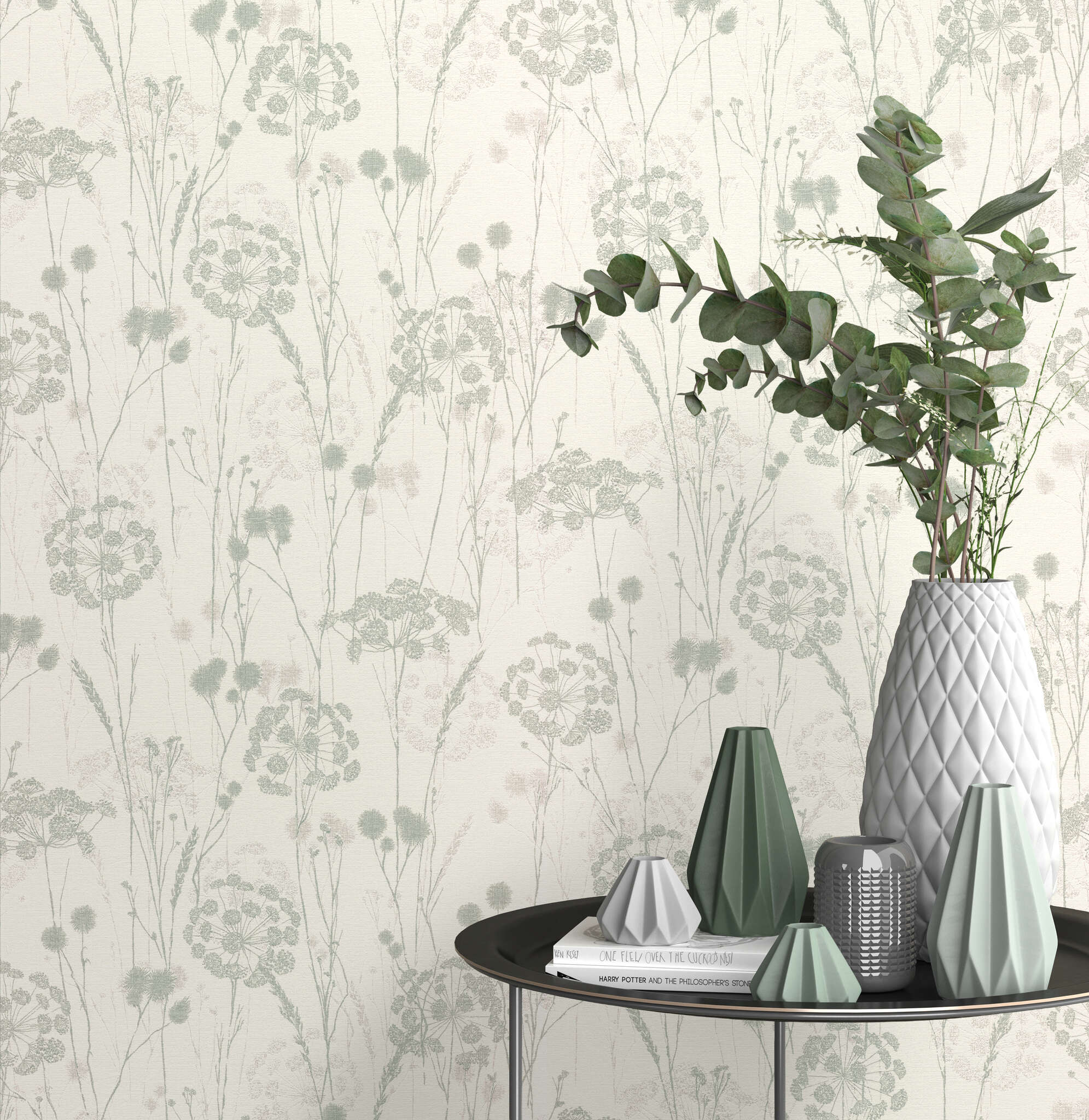 10-320527 Raumbilder 1 Non-woven wallpaper in green Selection Relief/non-woven 320527