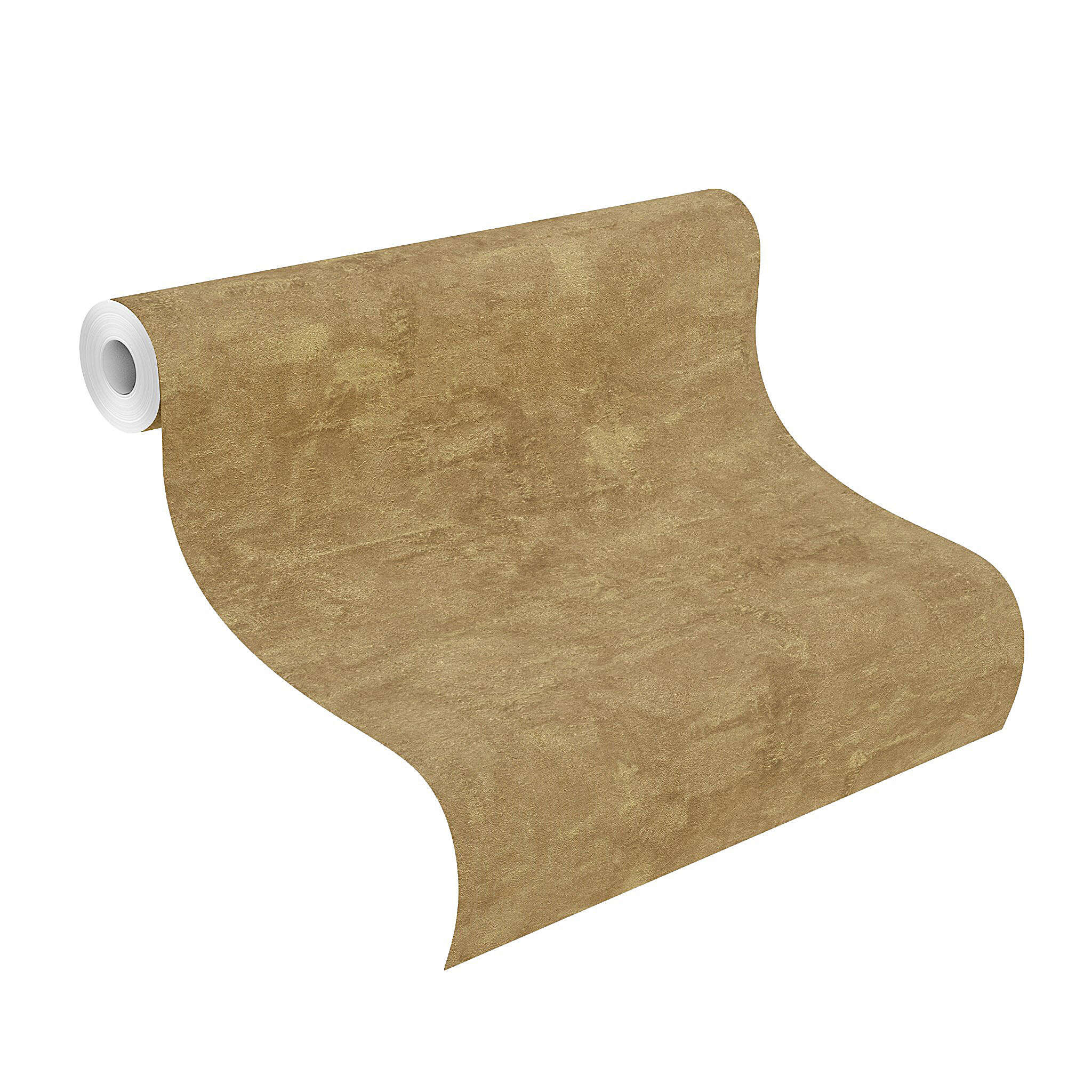 10-499735 Rolle abgerollt 1 Unrolled wallpaper roll with Wallpaper with vintage metal look