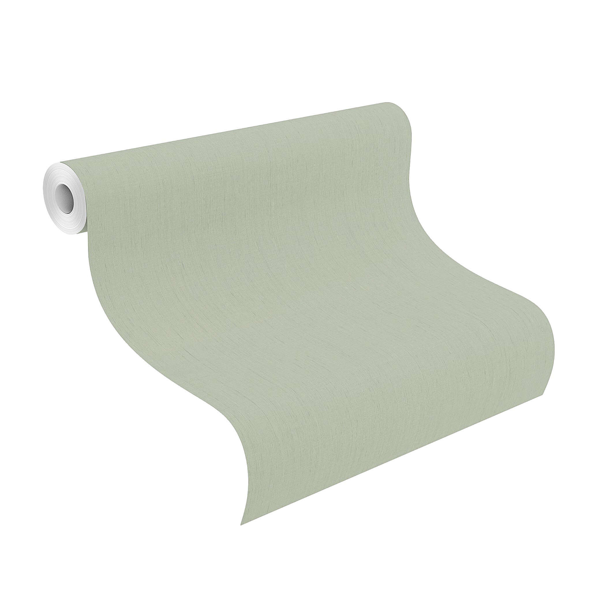10-746136 Rolle abgerollt 1 Unrolled wallpaper roll with Single-colour wallpaper with a textile texture