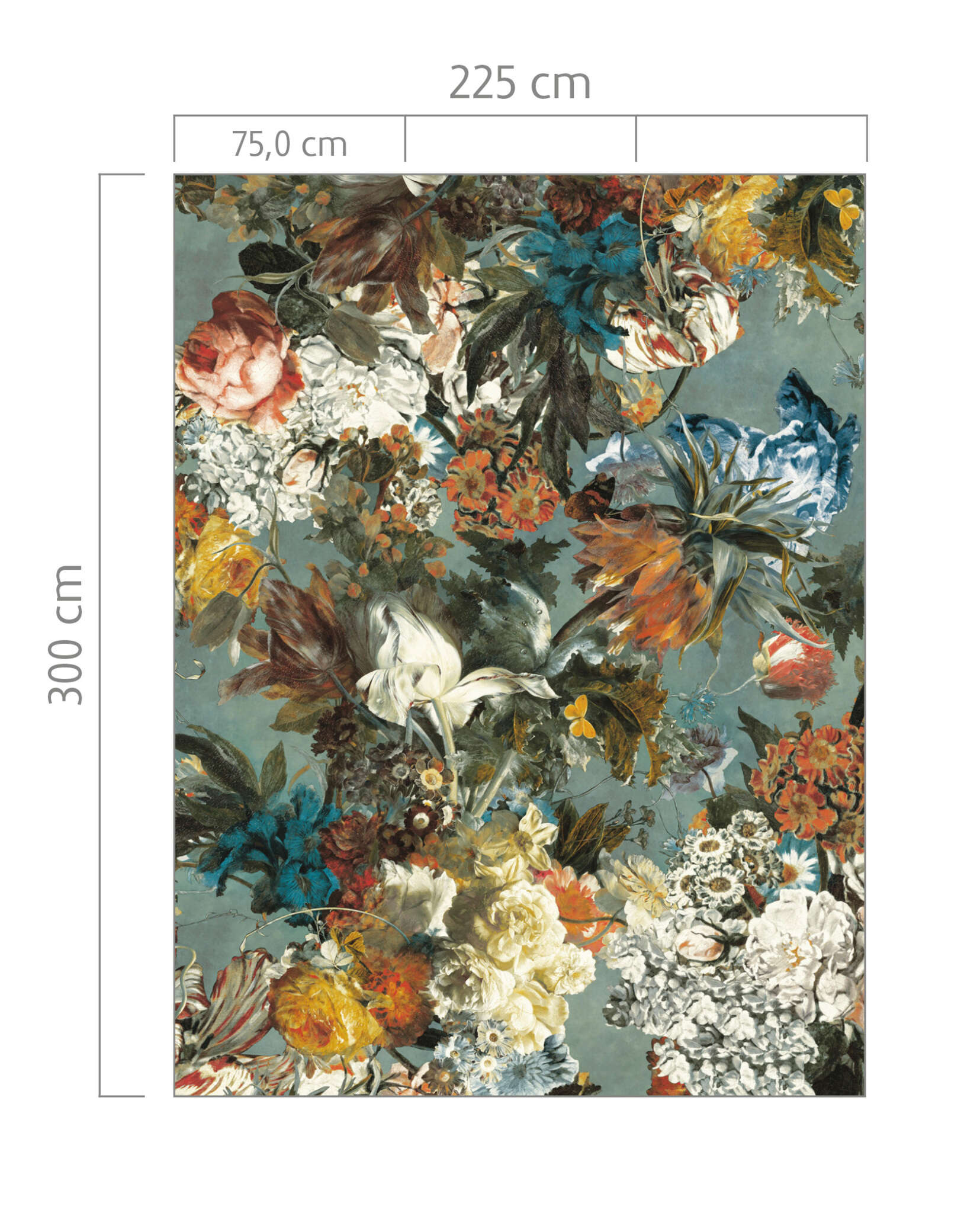10-606867 Bildauschnitt 1 Fototapete Passepartout 606867 mit Blumen