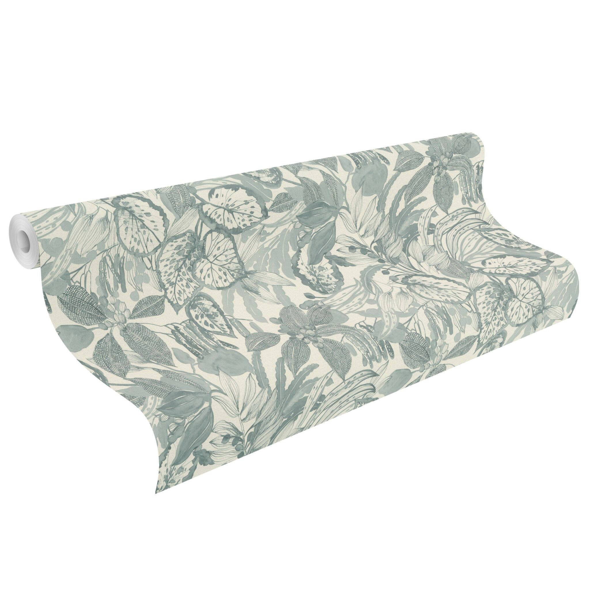 10-983005 Rolle abgerollt 1 Non-woven wallpaper in blue-petrol Novella XL 983005