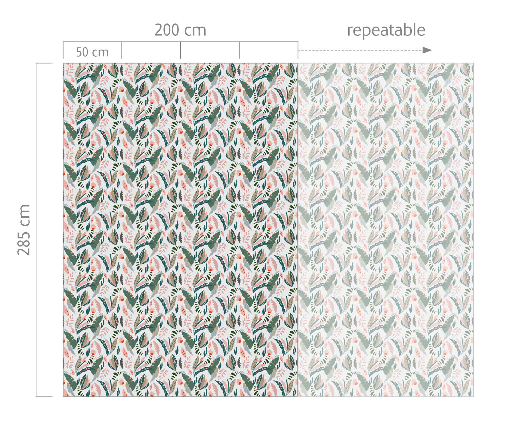 10-300165 Bildauschnitt 1 Wall mural Hacienda in Green | Roomblush - RB201