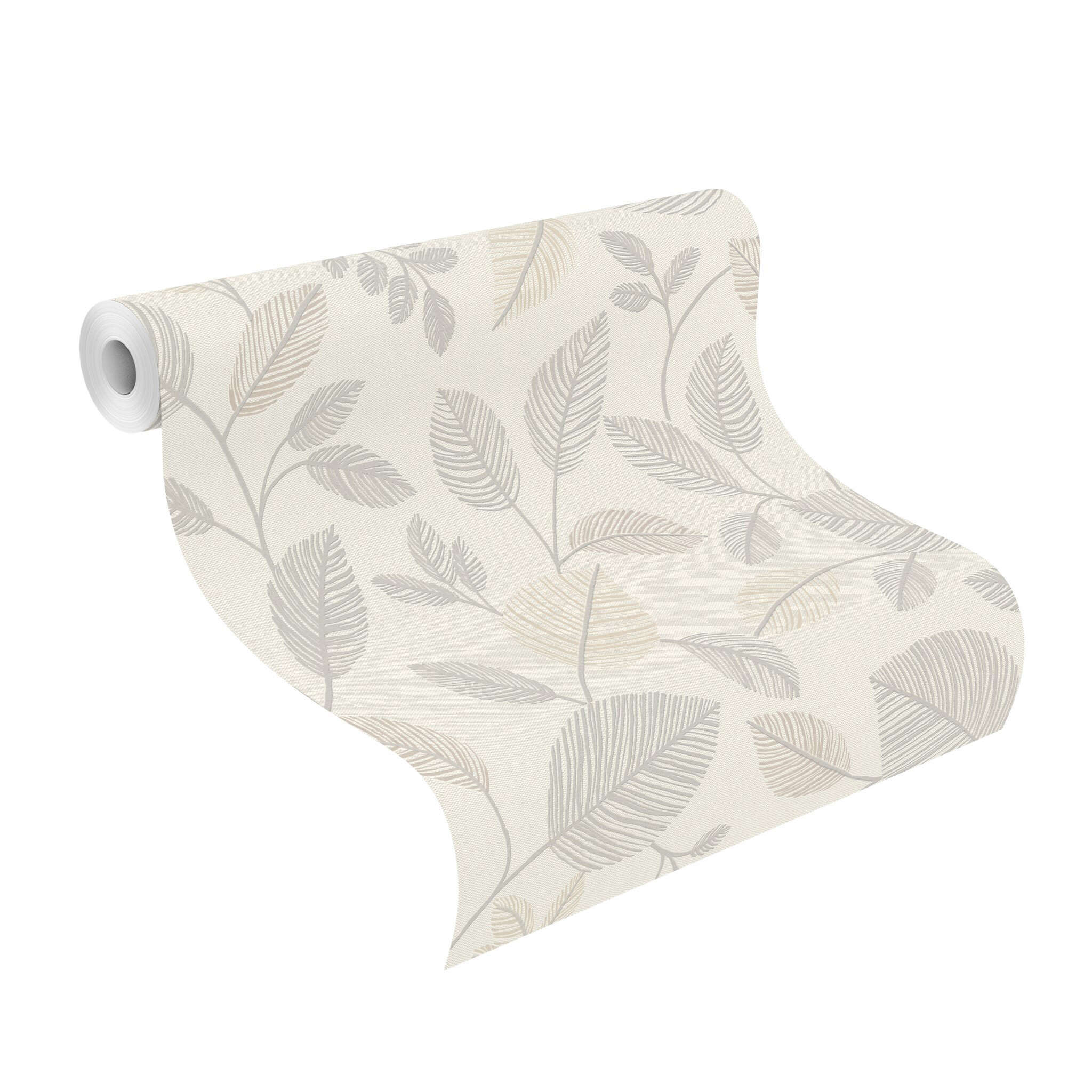 10-582741 Rolle abgerollt 1 Papier peint intissé gris-taupe Selection Relief/Voile 582741
