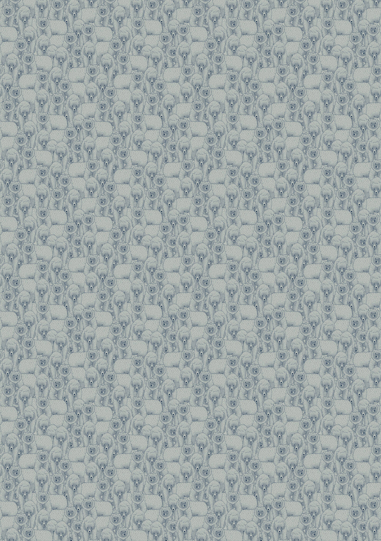 Vliestapete Ours in Blau | Roomblush - RB194