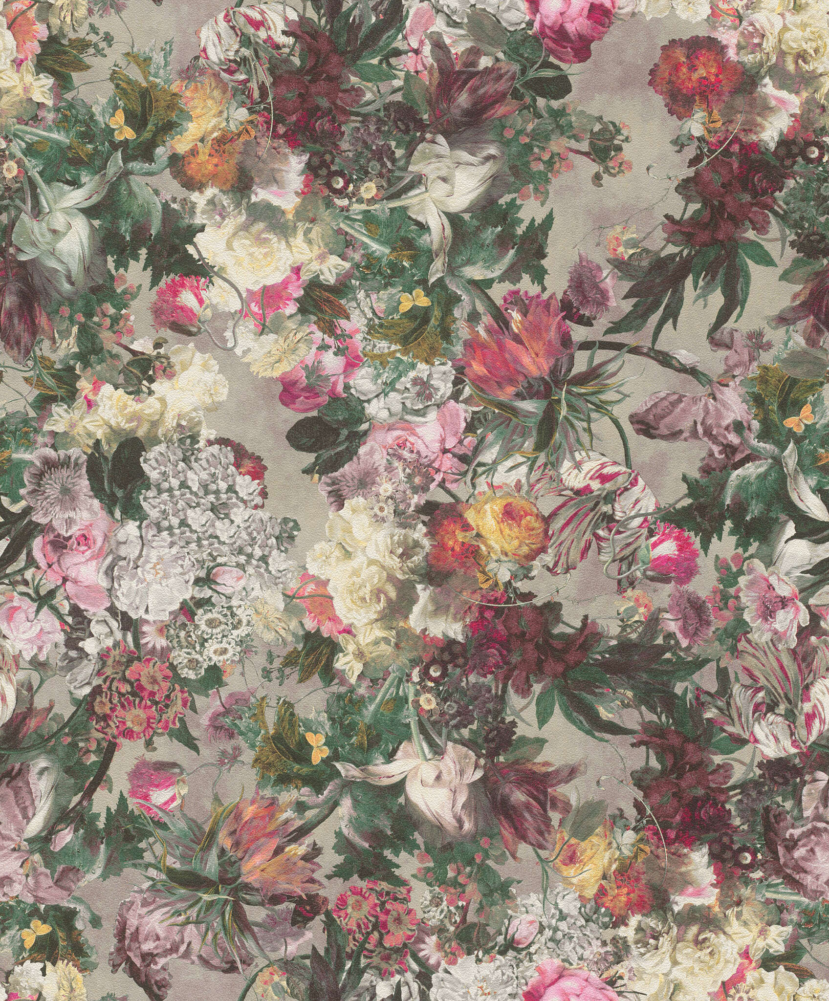 10-605631 Artikelscan 1 Wallpaper with lush floral pattern in vintage style
