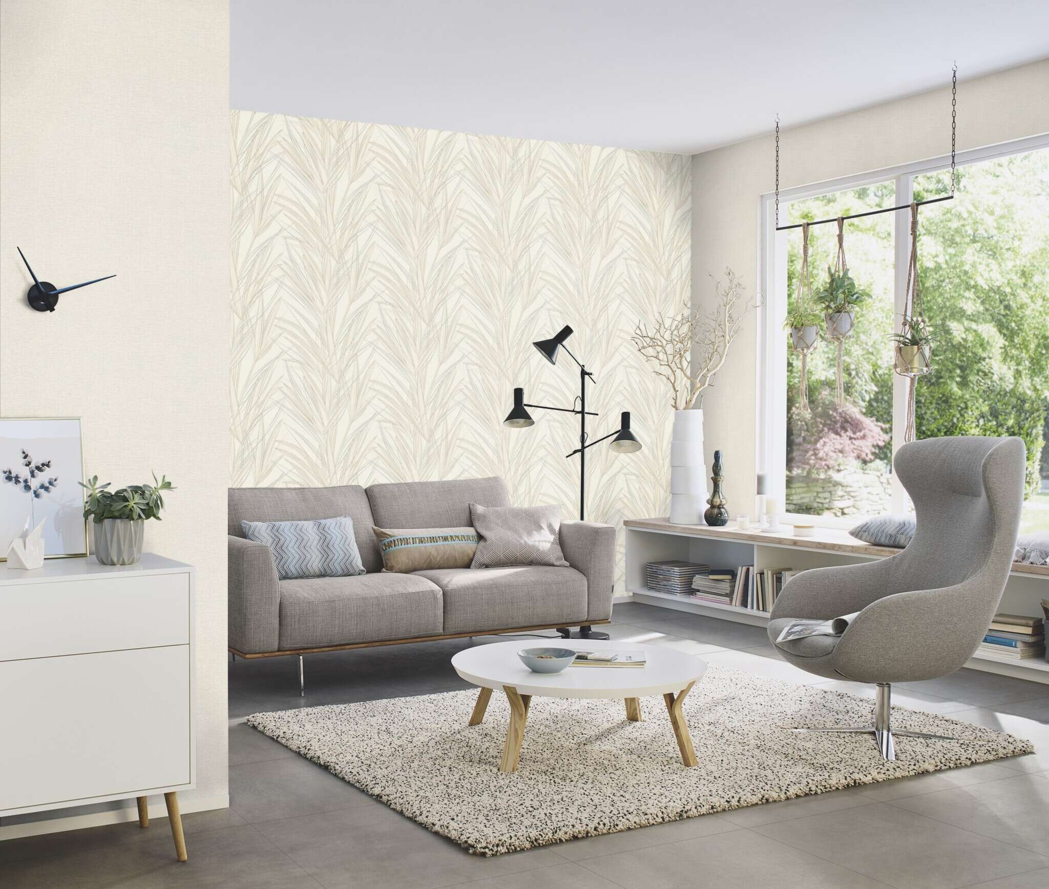 10-654004 Raumsituationen 3 Herbes papier peint intissé blanc-crème Welcome Home 654004