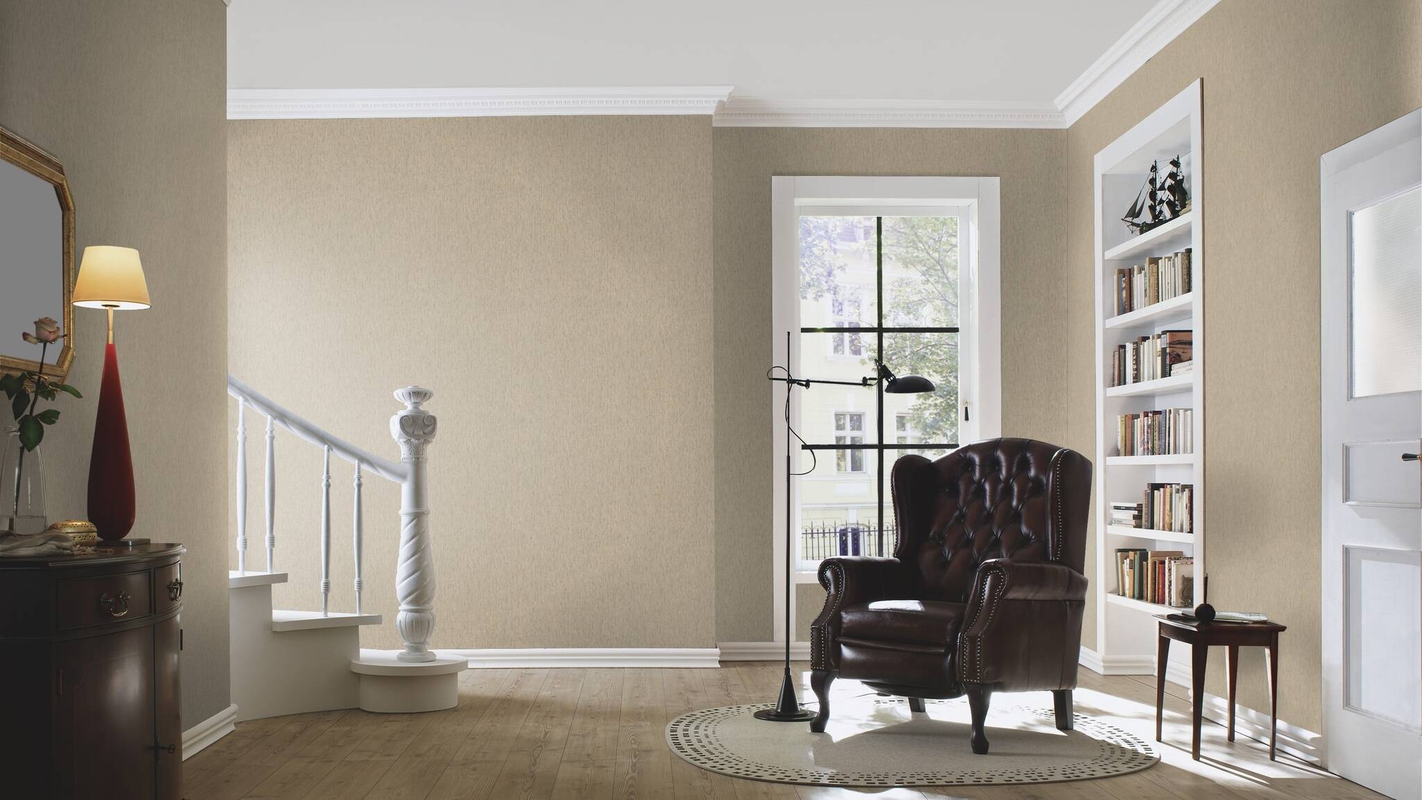 10-571059 Raumsituationen 1 Non-woven wallpaper in gray Back To Nature 571059