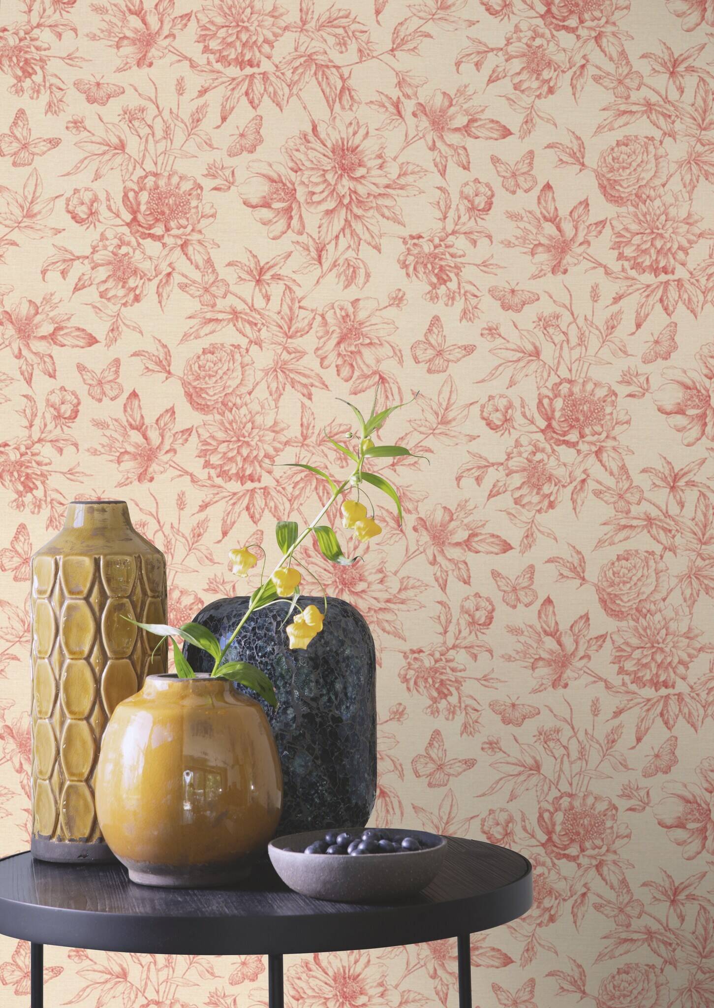 10-793949 Raumsituationen 2 Non-woven wallpaper in red Selection vinyl/non-woven 793949