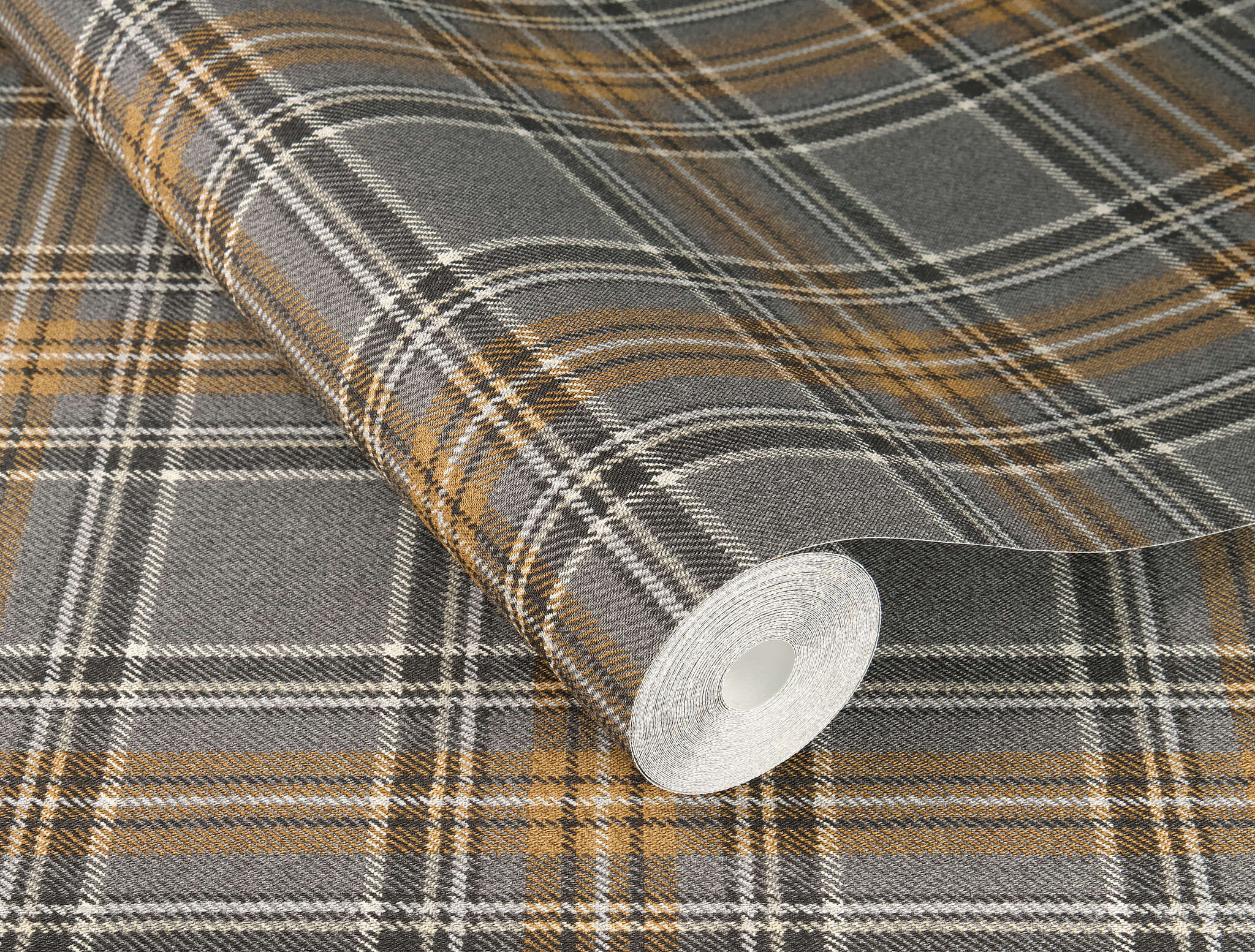 10-537451 Detailaufnahmen 1 Detailbild von Tapete mit Tartan-Muster