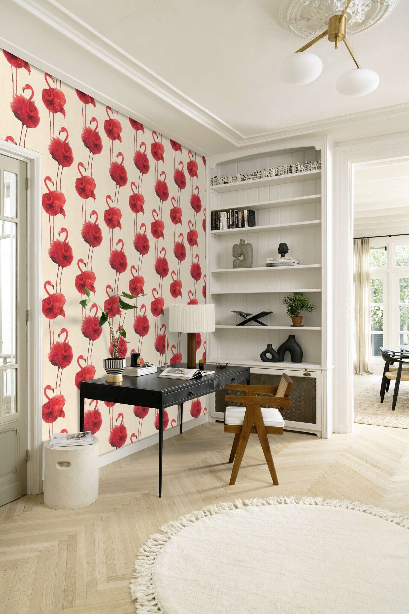 10-370805 Raumsituationen 2 Papier peint adhésif Flamazing 370805 - Grands flamants roses