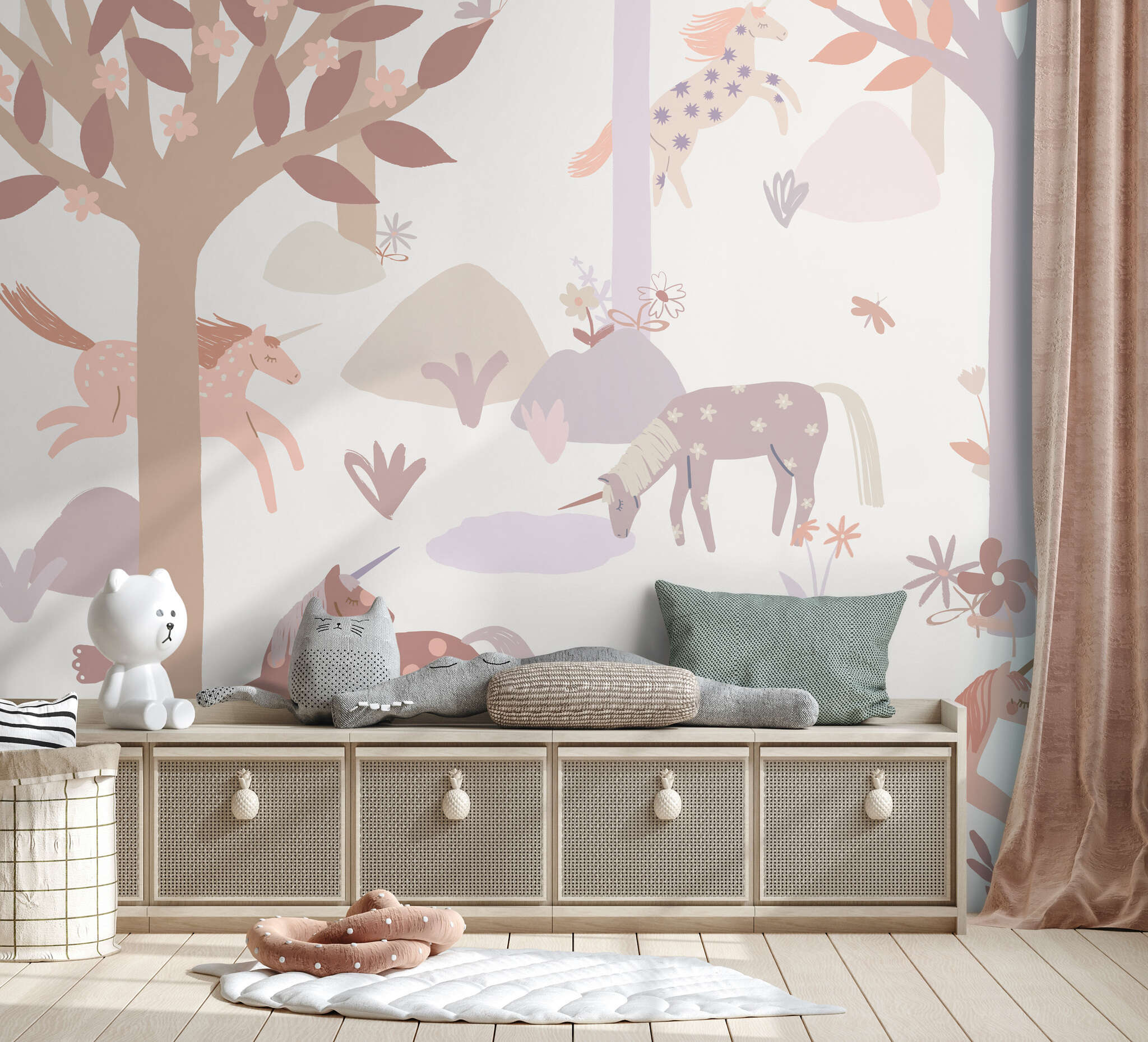 10-300049 Raumsituationen 1 Wall mural Unicorn in Purple | Roomblush - RB386