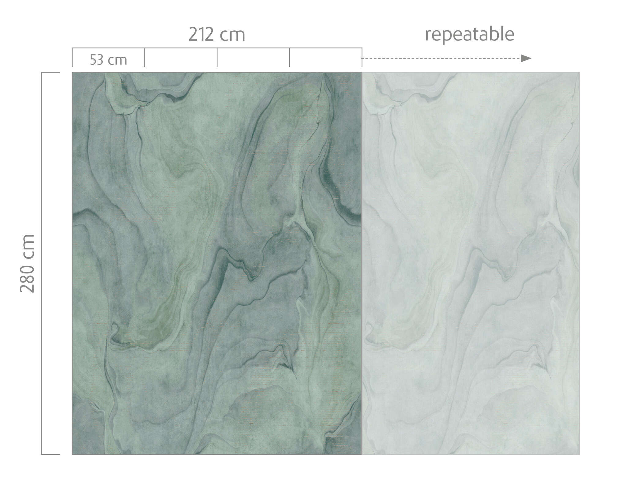 10-367737 Bildauschnitt 1 Non-woven wallpaper in green-mint Incanto 367737