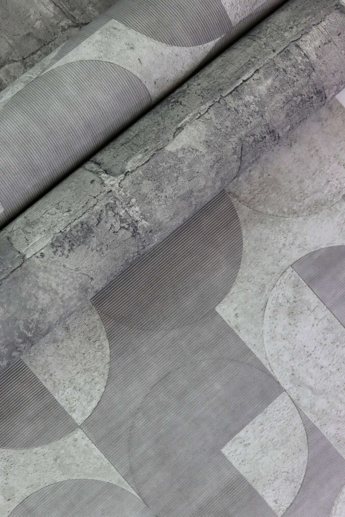10-521351 Detailaufnahmen 3 Detailbild von Tapete mit geometrischen Kreisen