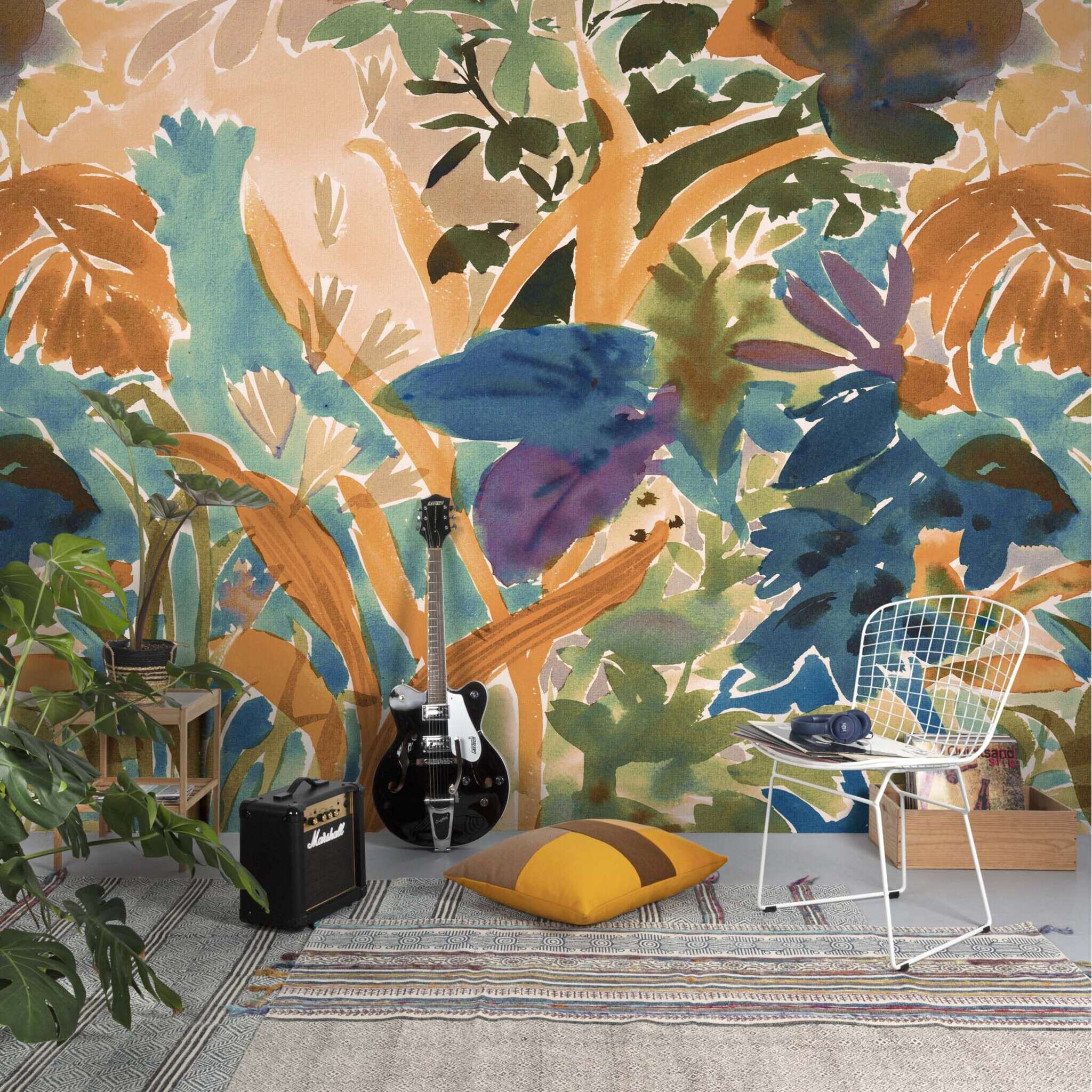 10-300360 Raumsituationen 2 Wall mural Honey in Orange | Roomblush - RB460