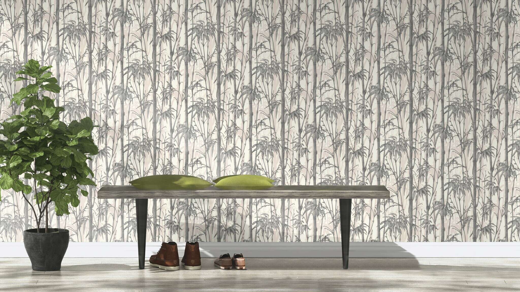 10-484830 Raumsituationen 2 Papier peint intissé gris-argenté Selection 484830