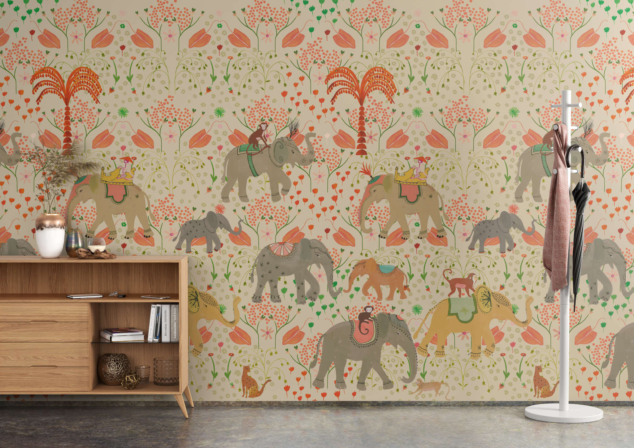 10-557831 Raumbilder 1 Claas Papier peint Vintage Eléphants 557831