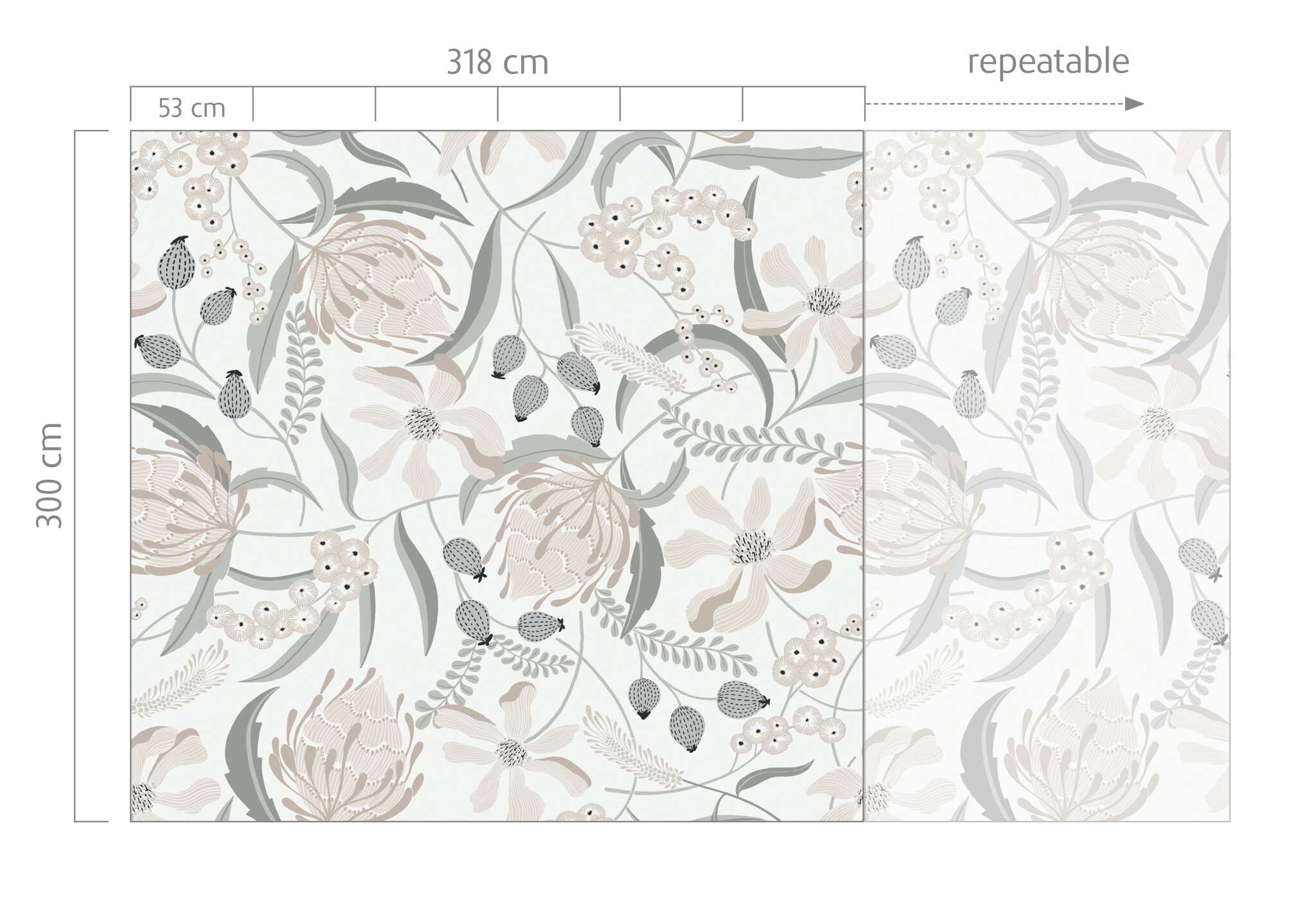 10-367324 Bildauschnitt 1 SCHÖNER WOHNEN collection PLAYFUL wall mural in grey 367324