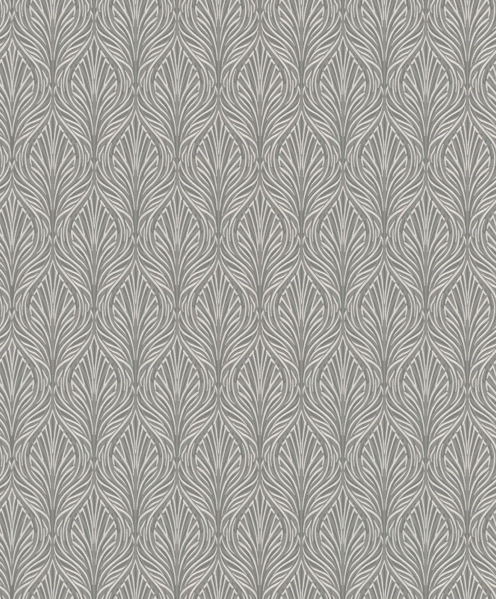 10-810233 Artikelscan 1 Tapete mit stilisierten Pfauenfedern und floralen Formen