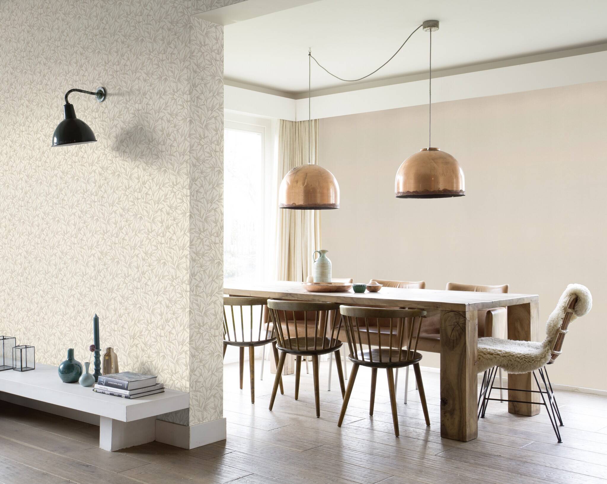 10-983128 Raumsituationen 2 Non-woven wallpaper in gray-petrol Novella XL 983128