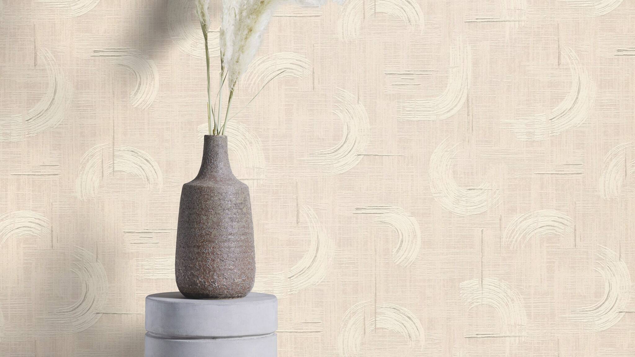 10-429046 Raumsituationen 2 Non-woven wallpaper in beige-sand Selection Relief/non-woven 429046