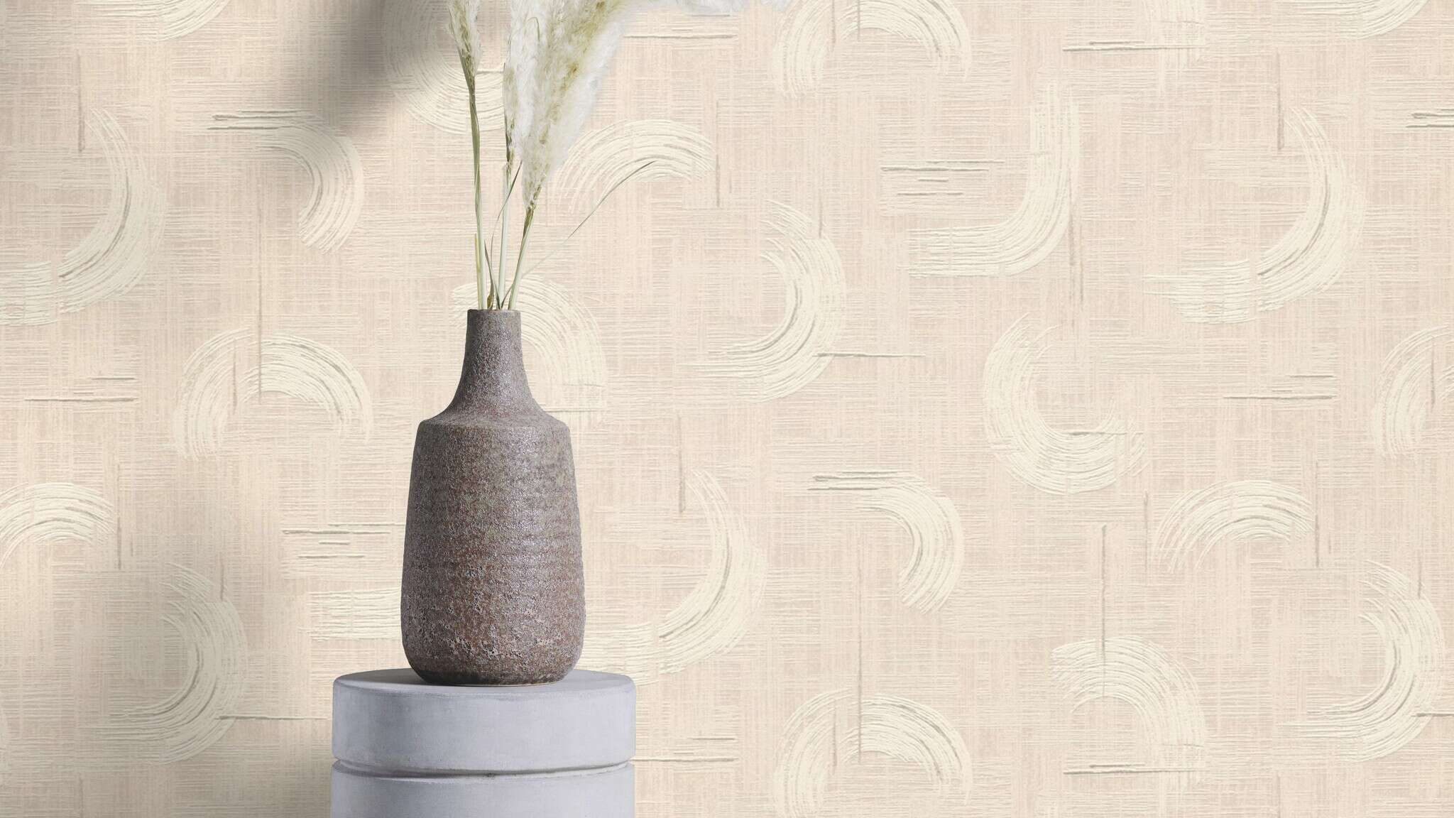 10-429046 Raumsituationen 2 Papier peint intissé beige-sable Selection Relief/Voile 429046