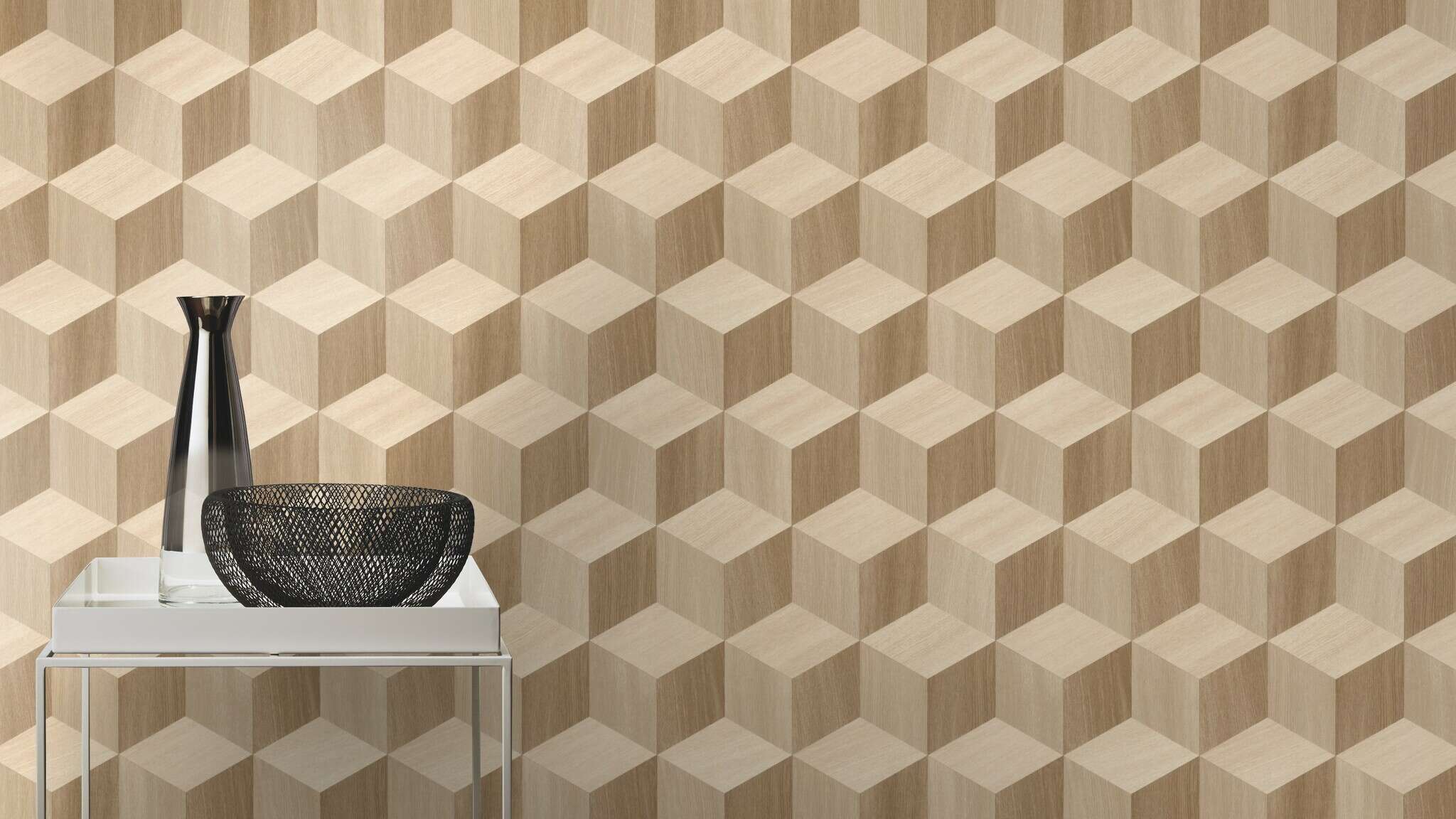 10-833737 Raumsituationen 1 Non-woven wallpaper in beige-light beige Selection vinyl/non-woven 833737
