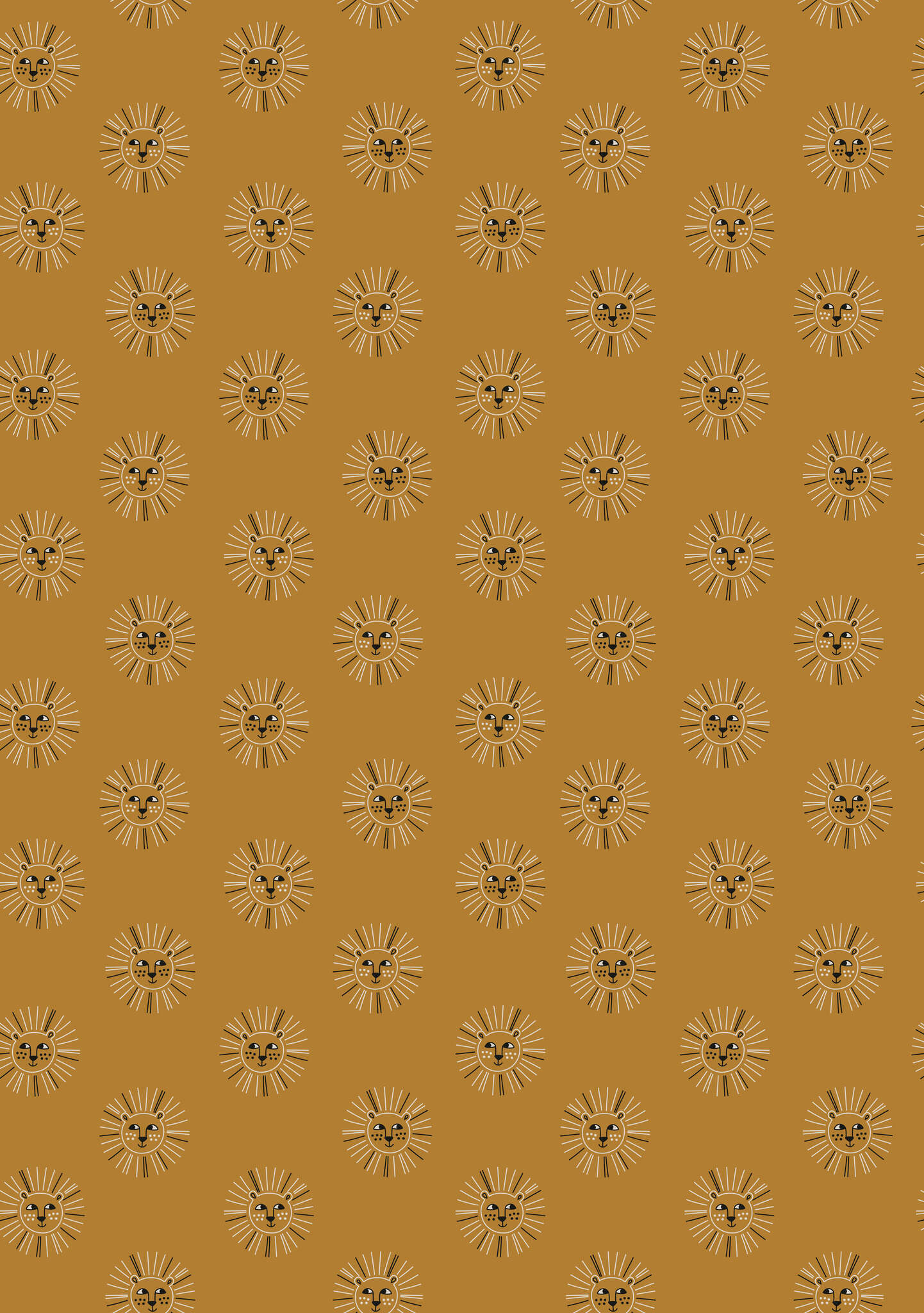 Non-woven wallpaper Leo in Brown | Roomblush - RB346