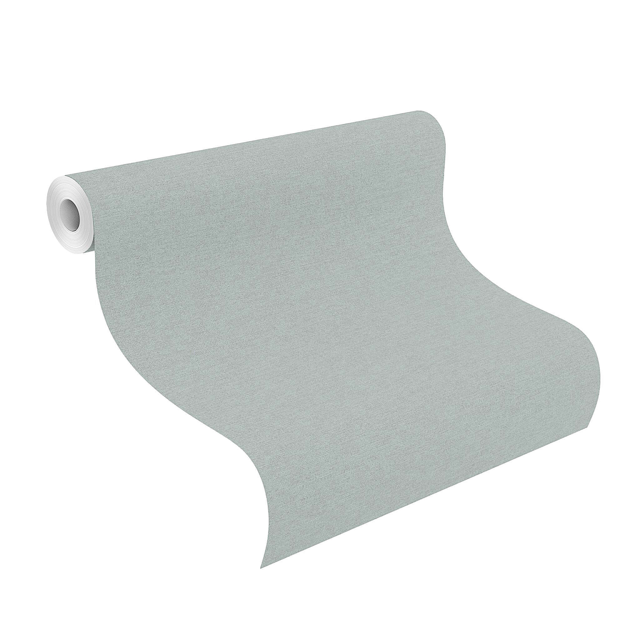 10-600308 Rolle abgerollt 1 Unrolled wallpaper roll with Single-colour wallpaper with a woven look