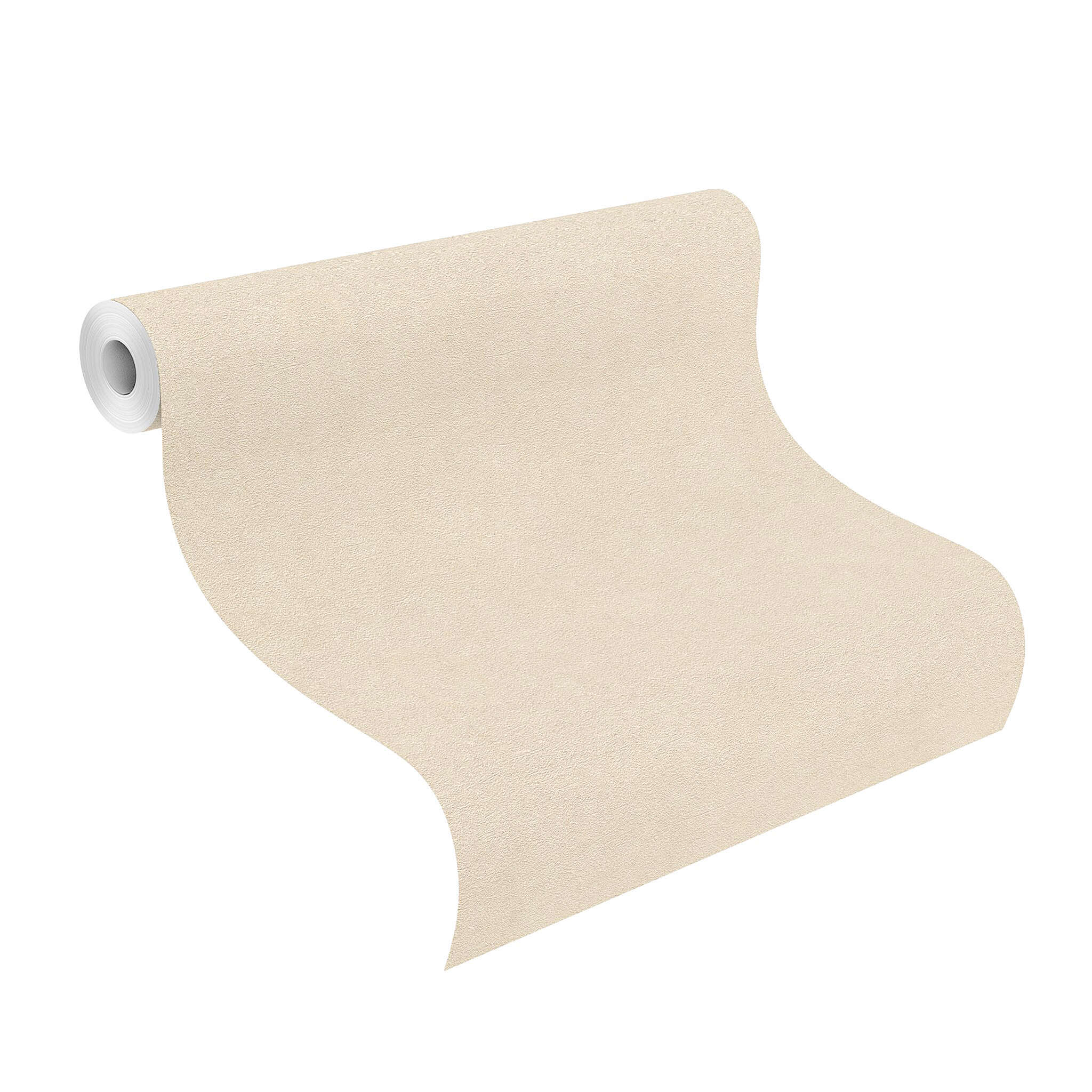 10-467147 Rolle abgerollt 1 Unrolled wallpaper roll with Warm, sandy colours with a fine surface texture – for cosy, natural wall designs.