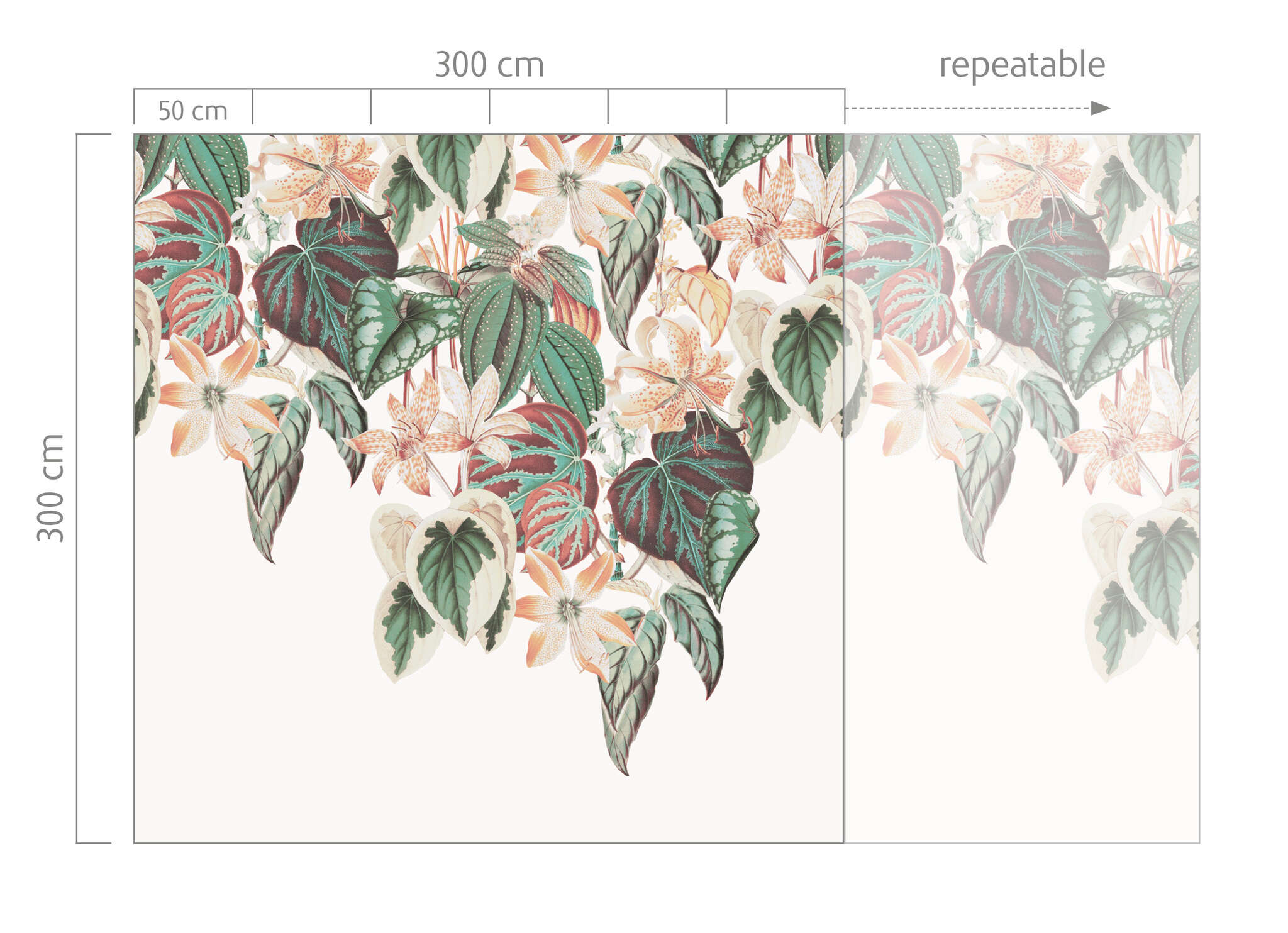 10-590036 Bildauschnitt 1 magicwalls Papier peint avec rinceaux de fleurs 590036