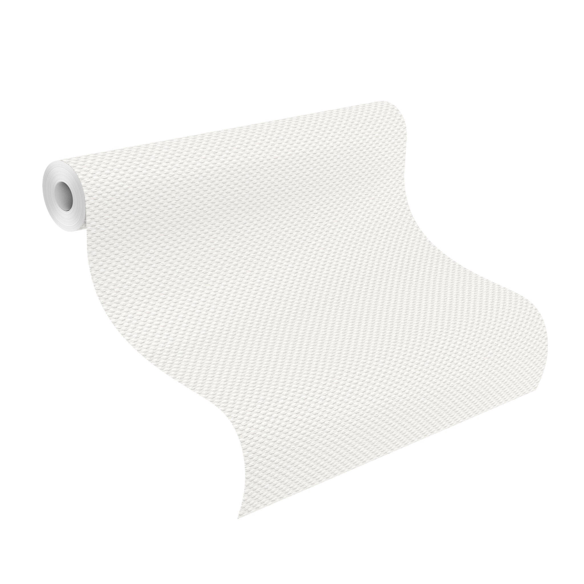 10-349108 Rolle abgerollt 1 Paper wallpaper in white-pure white Selection Relief/paper 349108