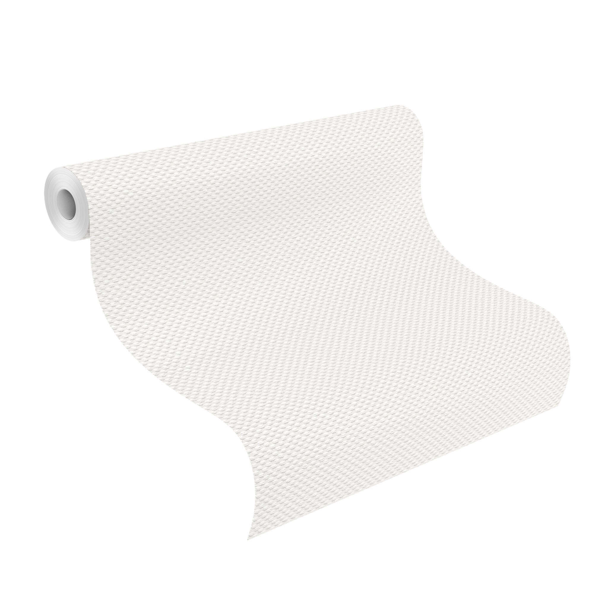 10-349108 Rolle abgerollt 1 Papier peint blanc-blanc pur Selection Relief/papier 349108