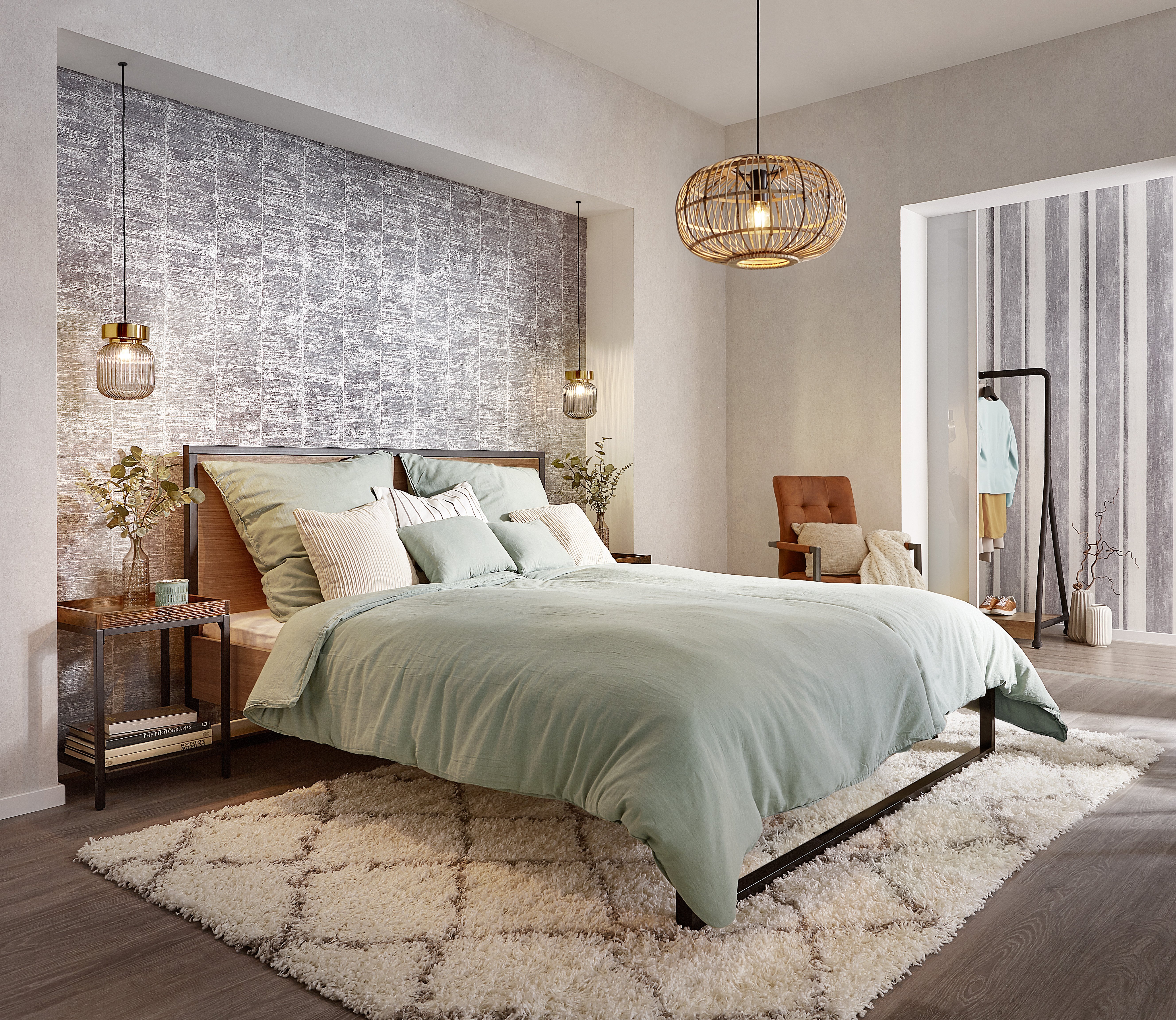 10-617122 Raumbilder 1 Plaster-effect non-woven wallpaper in gray-soft gray Das Beste (2025) 617122
