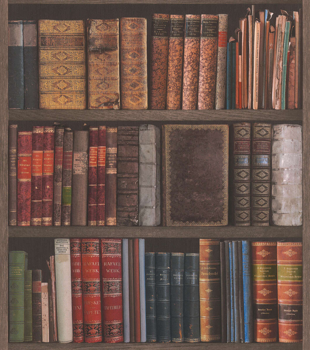 10-934809 Artikelscan 1 Photorealistic antique library with coloured book spines