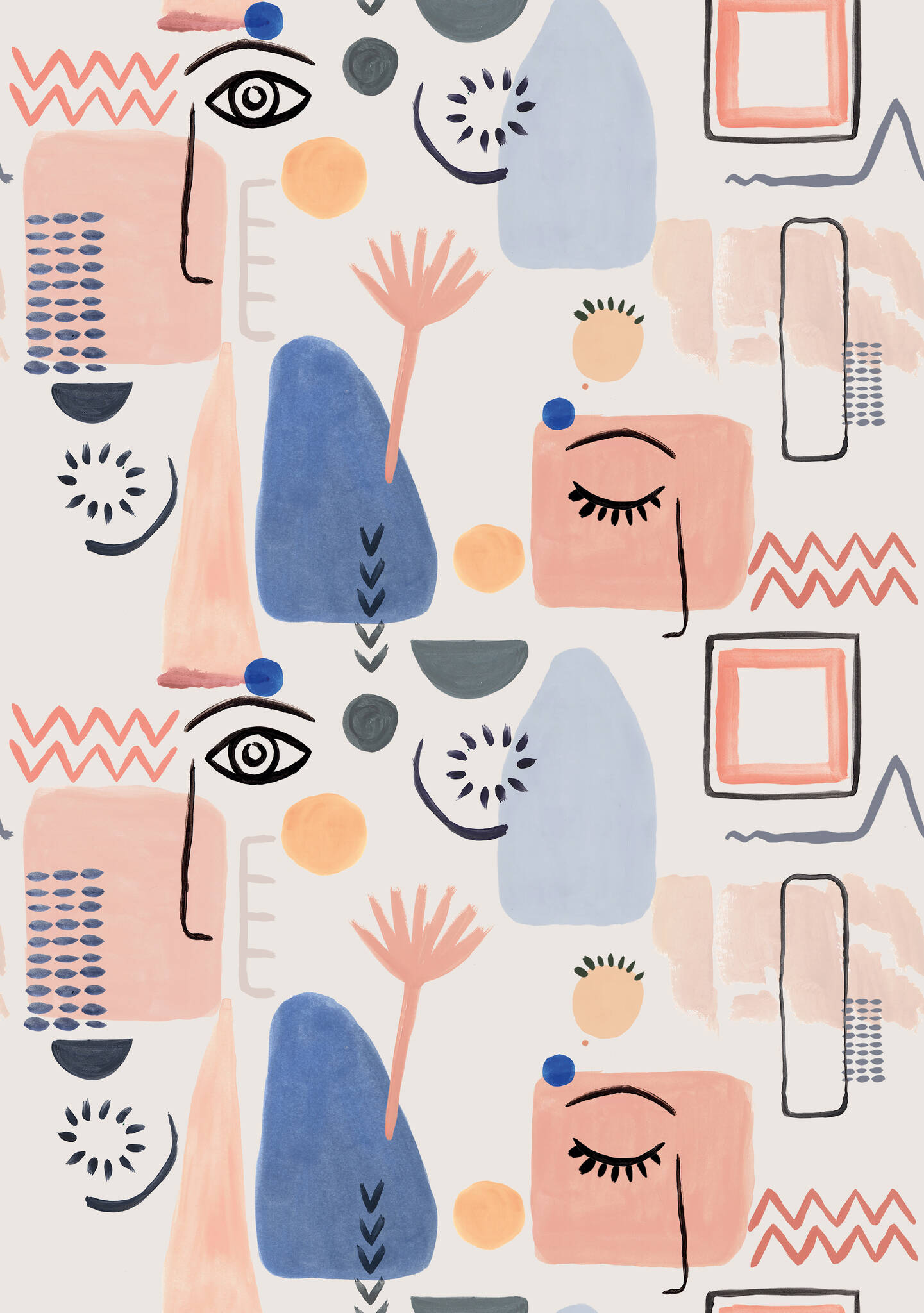 Vliestapete Fantasy in Blau | Roomblush - RB249