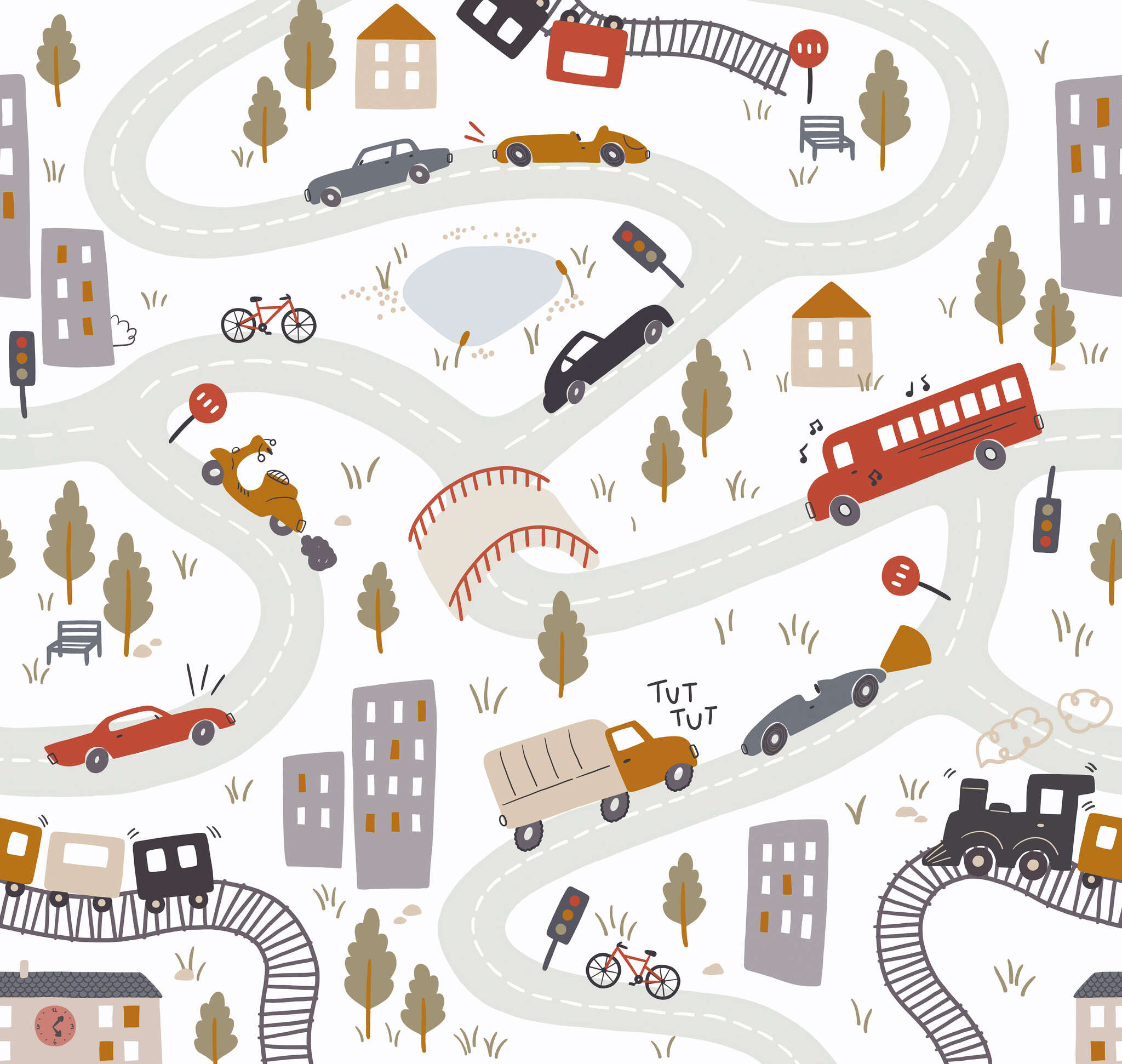 Wall mural Cars in Red | Roomblush - RB383