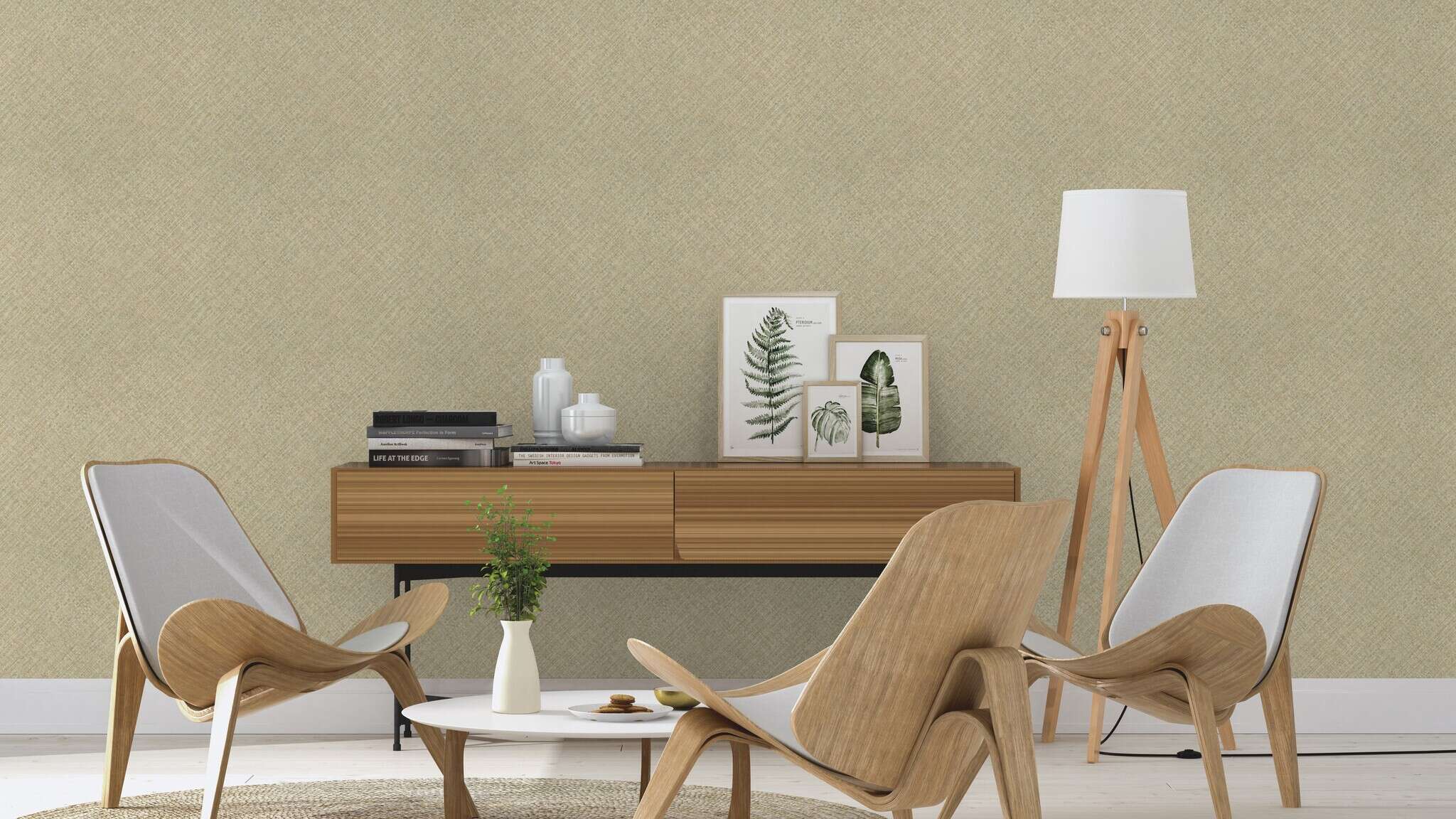 10-709452 Raumsituationen 2 Non-woven wallpaper in green Farmhouse 709452