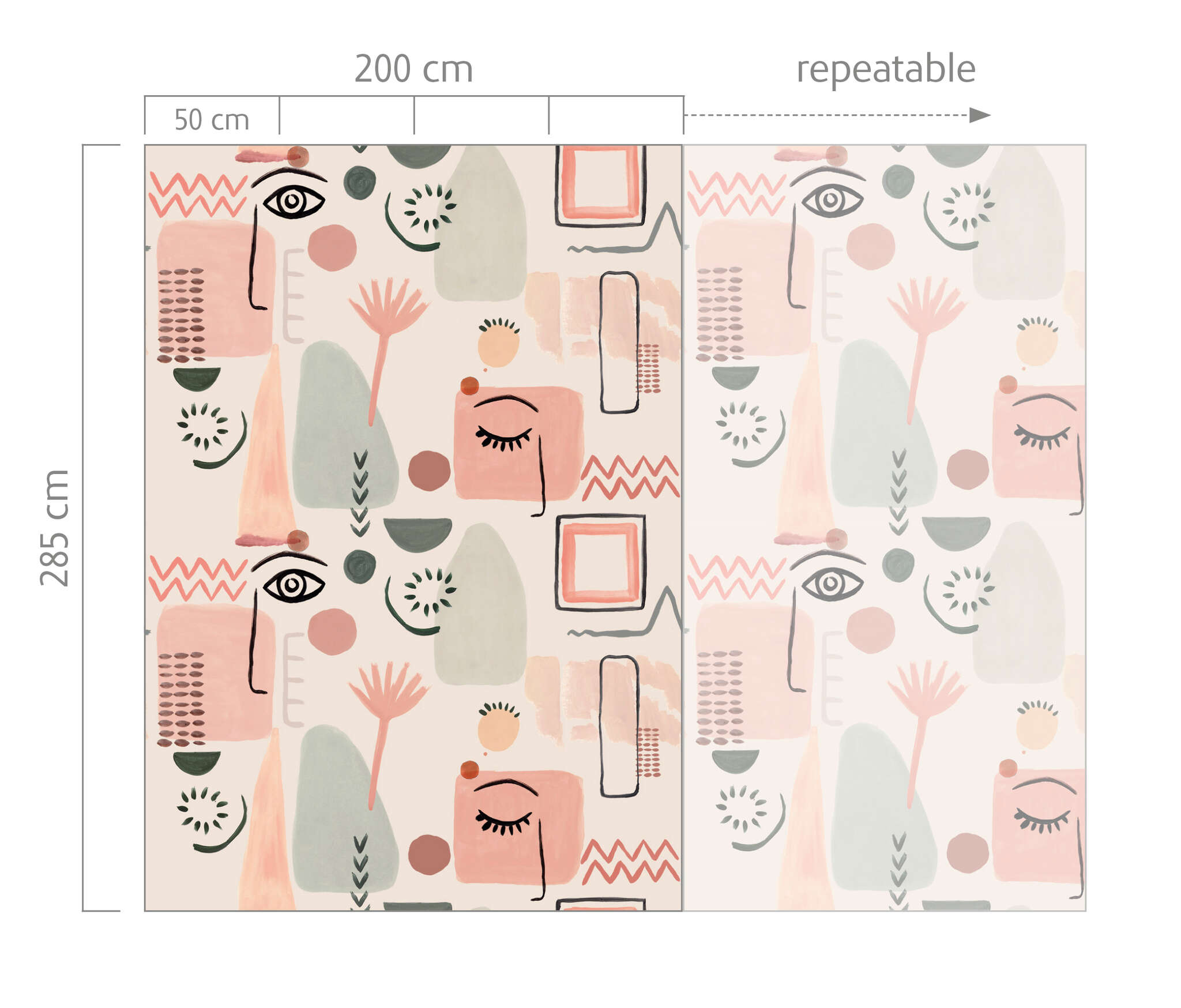 10-300117 Bildauschnitt 1 Wall mural Fantasy in Pink | Roomblush - RB250