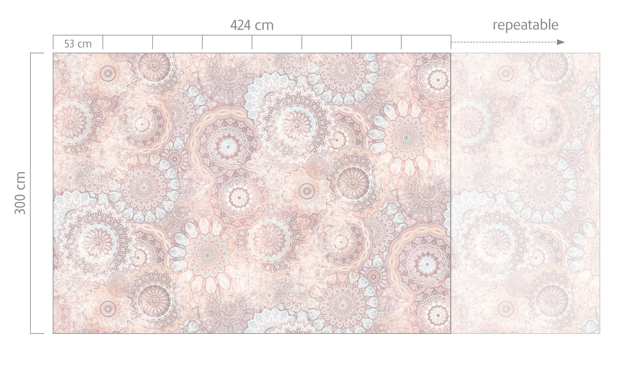10-362978 Bildauschnitt 1 magicwalls Mandala photo wallpaper in pink 362978