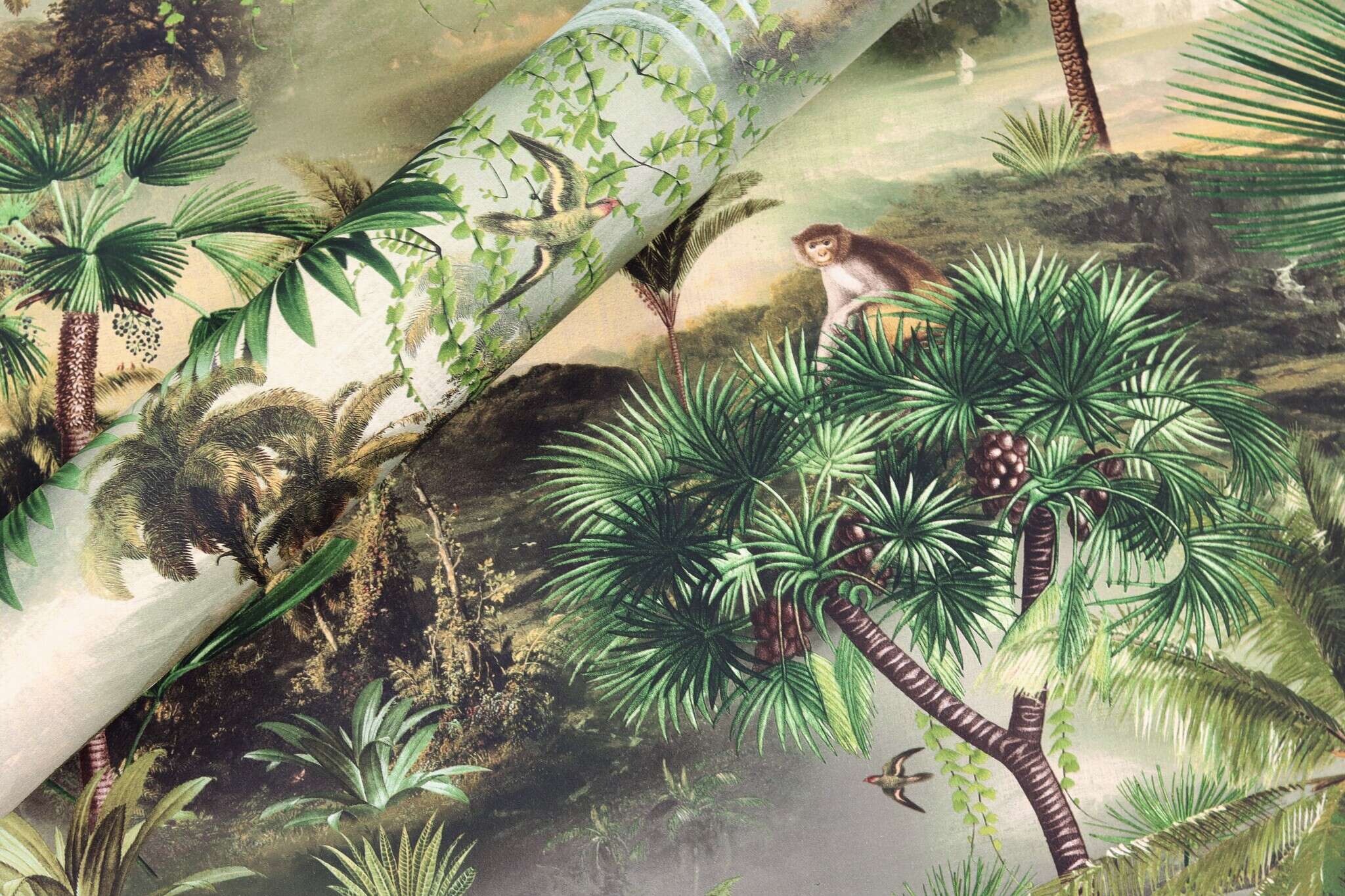 10-692600 Detailaufnahmen 3 Non-woven wallpaper jungle in green 692600