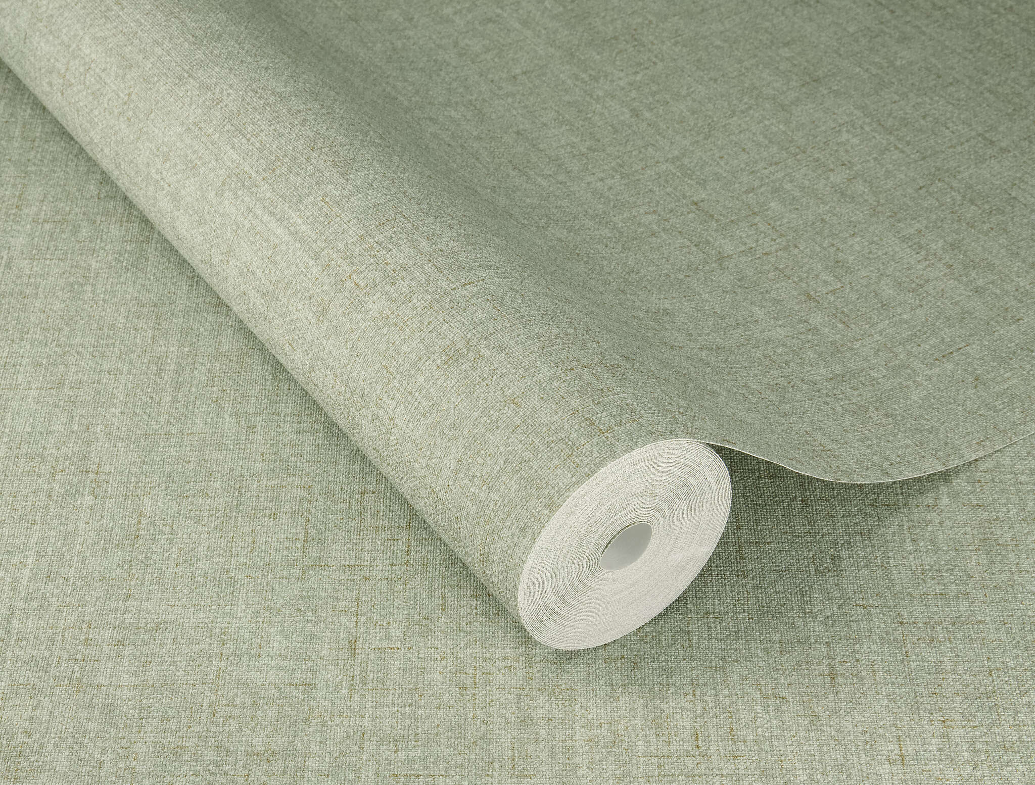 10-435665 Detailaufnahmen 1 Non-woven wallpaper with a textile look in green - Noble Zen Nuno 435665