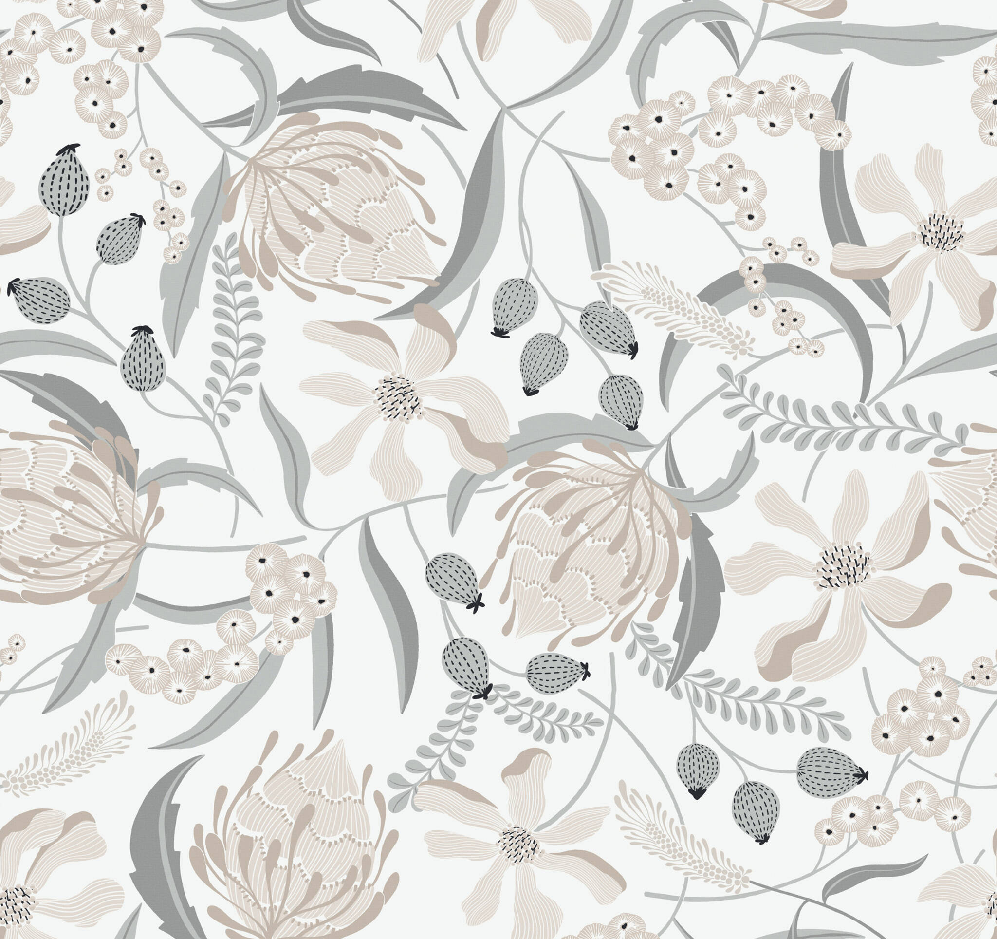 10-367324 Artikelscan 1 SCHÖNER WOHNEN collection PLAYFUL wall mural in grey 367324