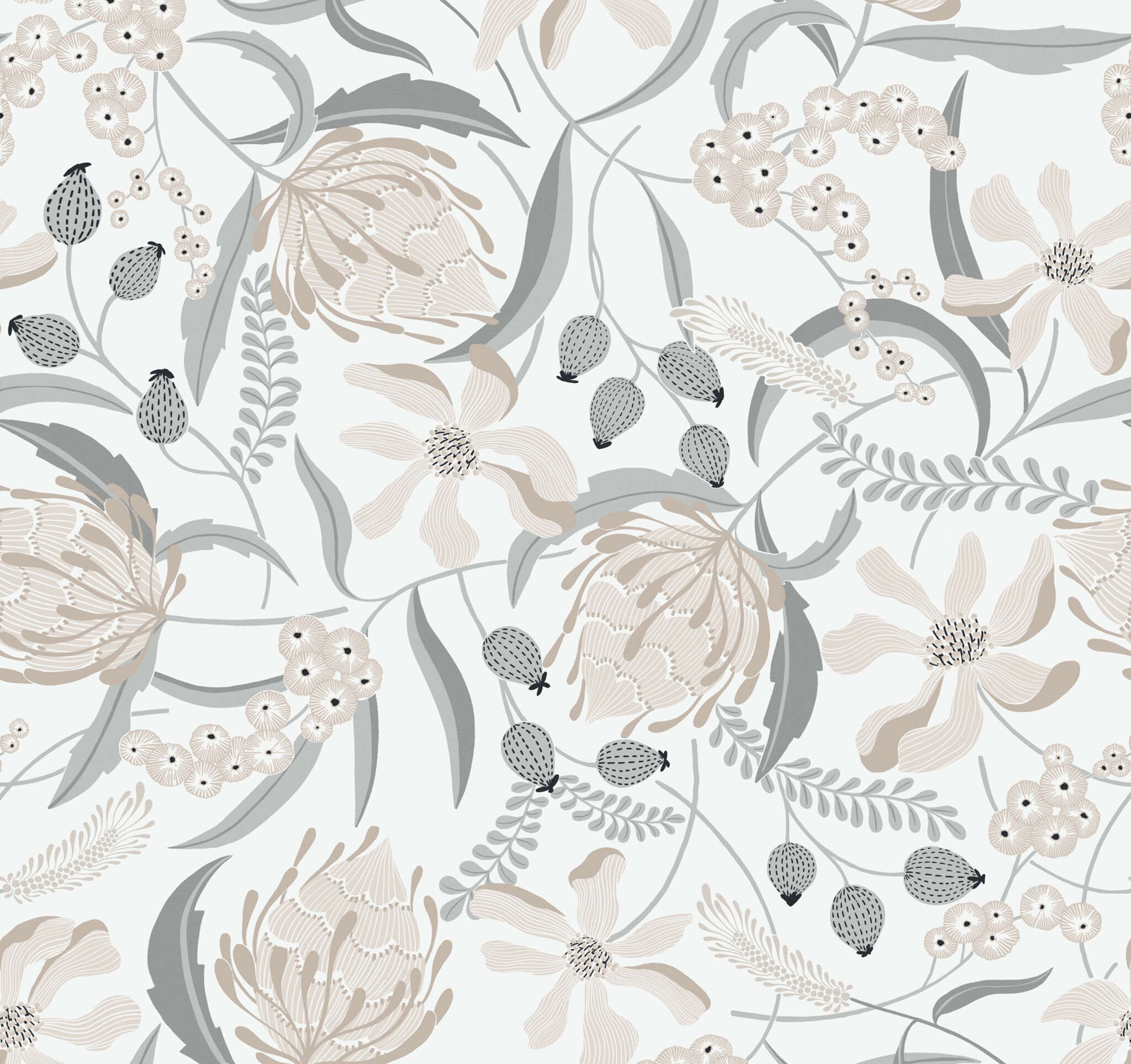 10-367324 Artikelscan 1 SCHÖNER WOHNEN collection PLAYFUL wall mural in grey 367324