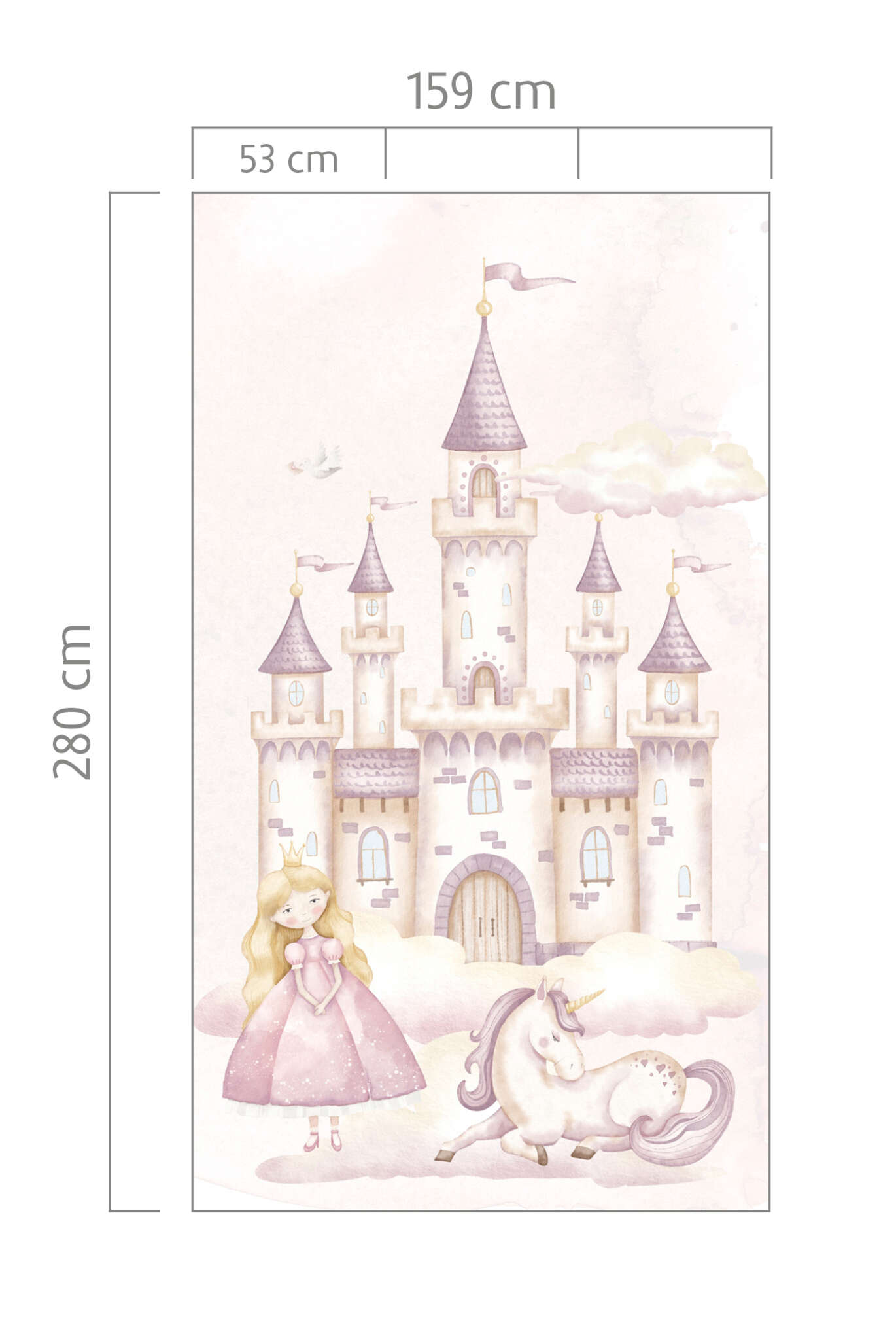 10-367980 Bildauschnitt 1 Wall mural princess in rose Kids World II 367980