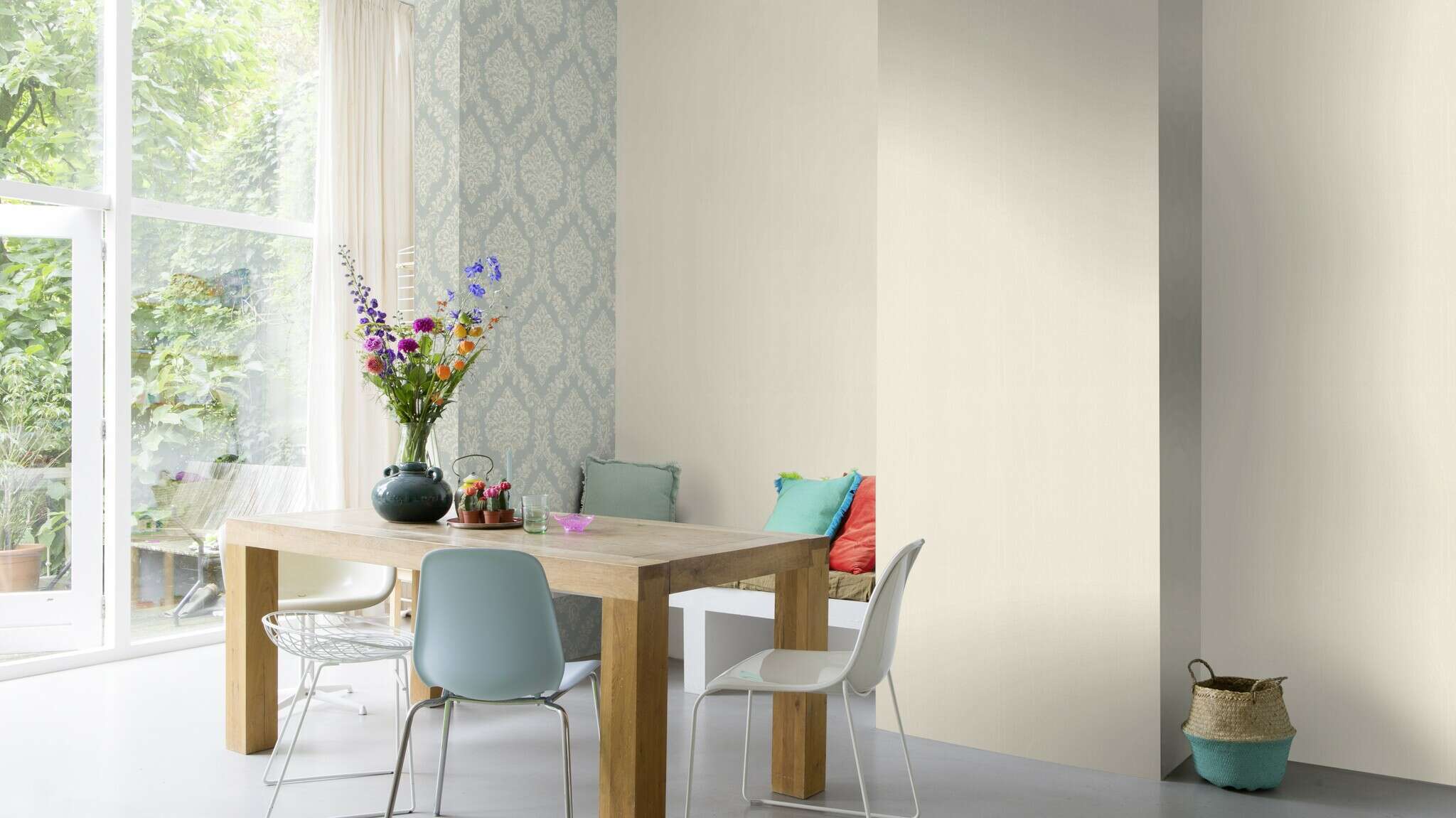 10-960754 Raumsituationen 2 Papier peint intissé aspect textile crème My Cottage 960754
