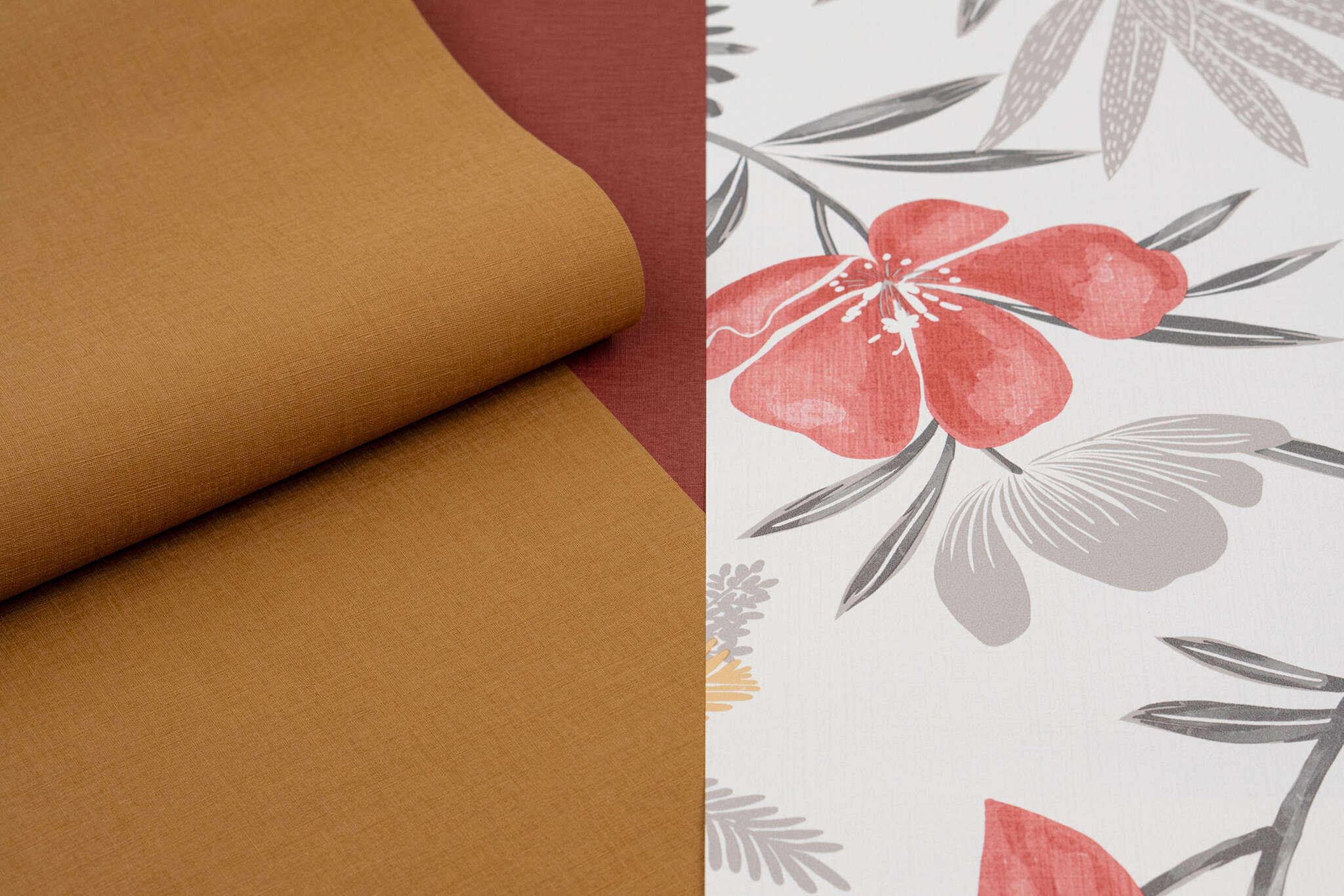 10-688061 Detailaufnahmen 5 Detailed image of Single-colour wallpaper with a textile texture