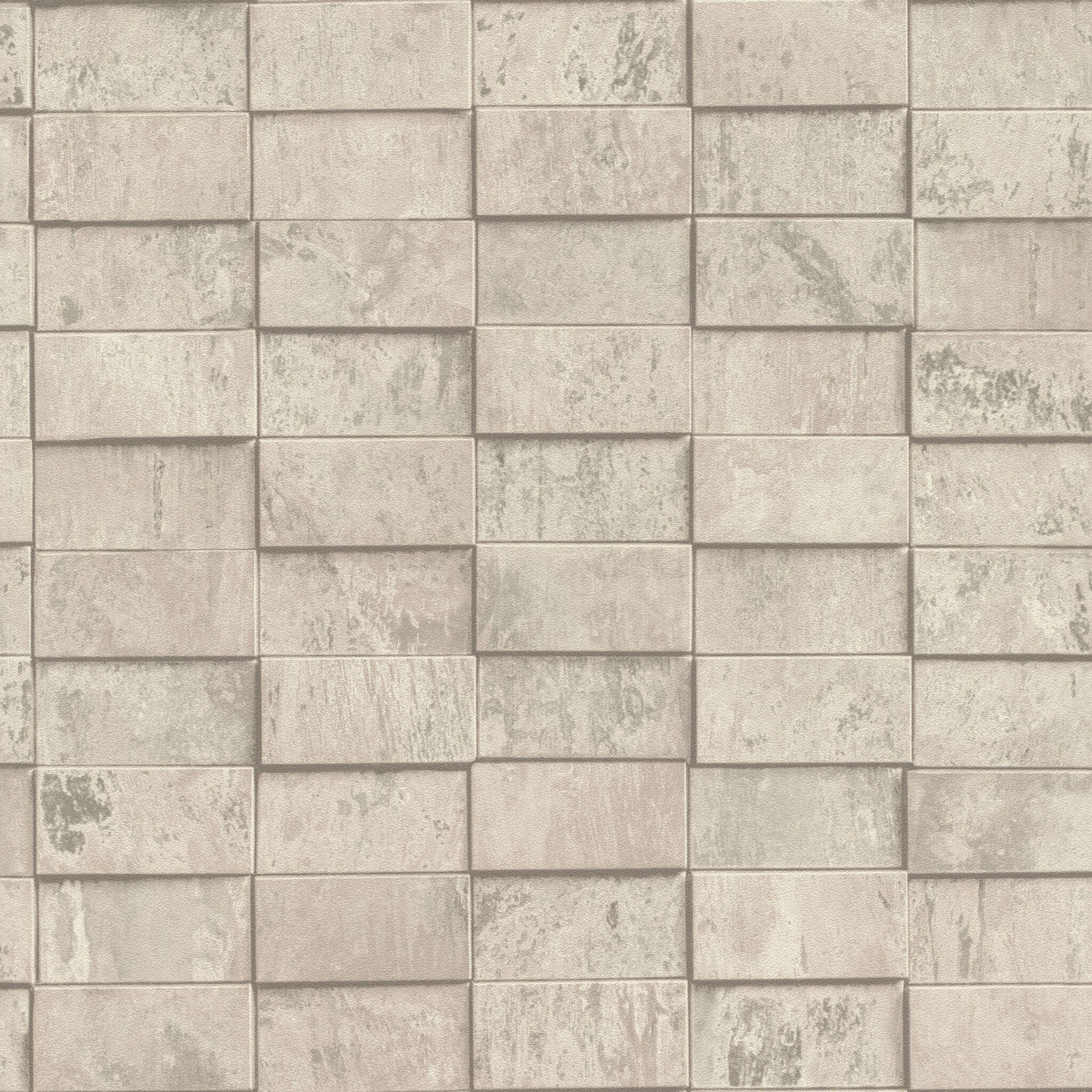 10-497151 Artikelscan 1 Vliestapete Copper Tile in Weiß - Factory VI 497151